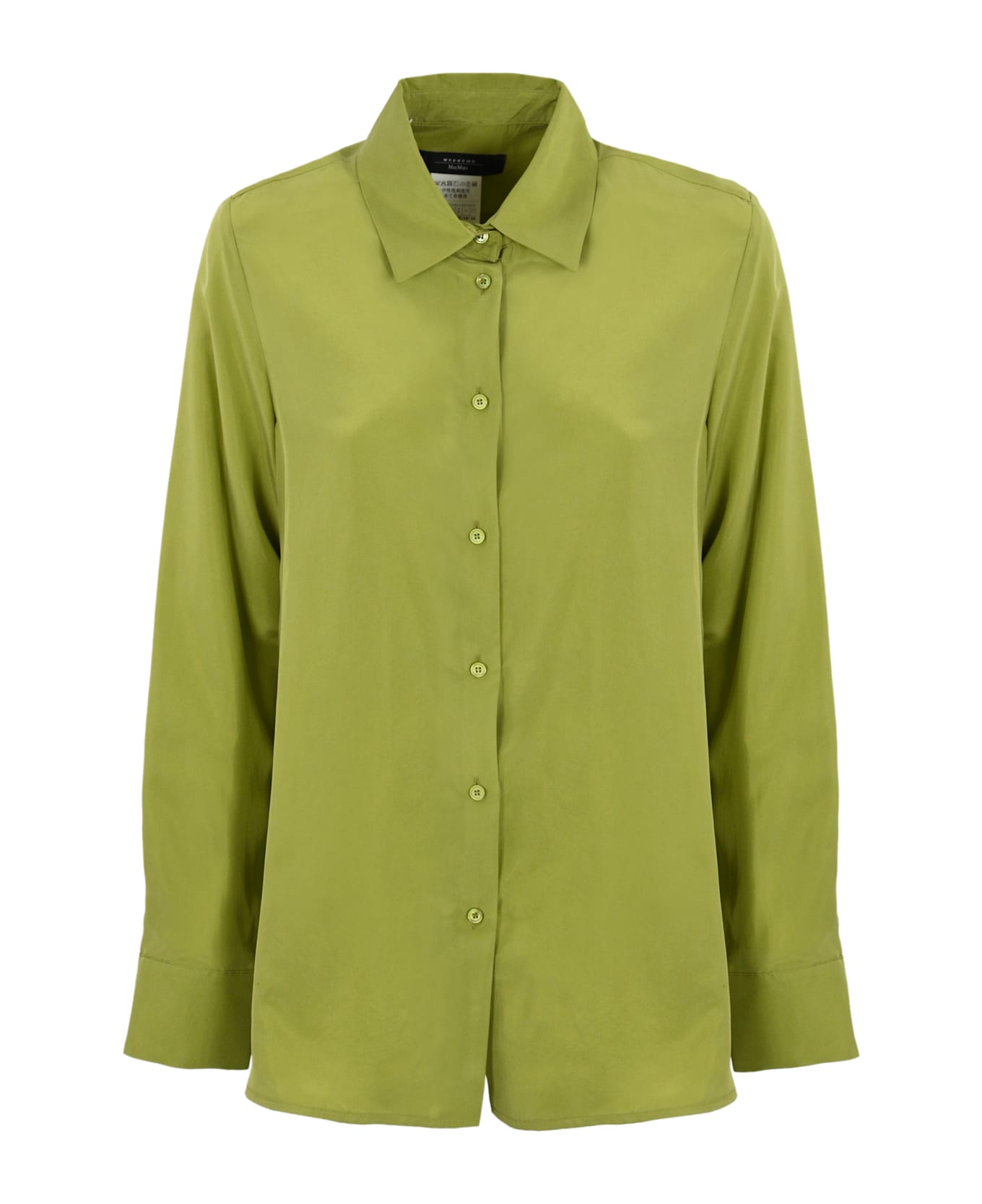 Weekend Max Mara Lilac Washed Silk Shirt - Pistacchio