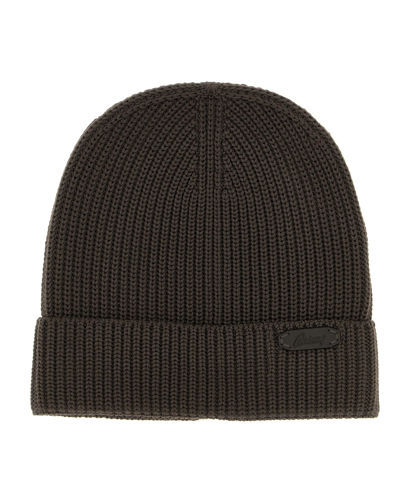 Brioni Ribbed Wool Beanie - Brown