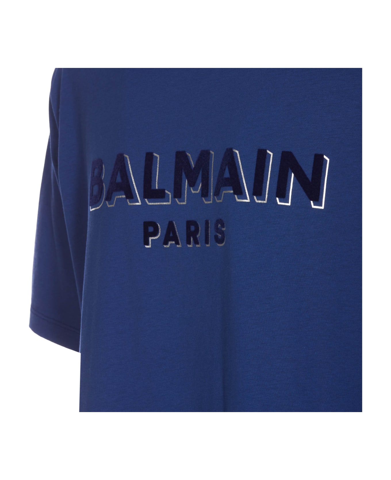 Balmain Logo T-shirt - Blue シャツ
