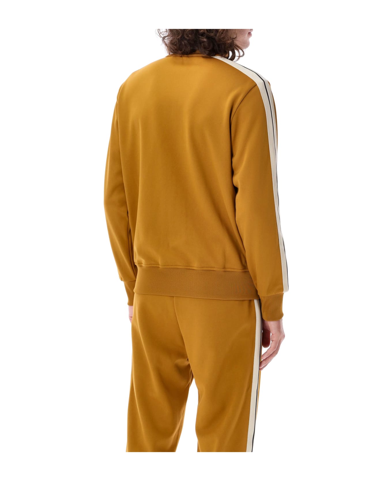 Palm Angels Track Sweatshirt With Contrasting Bands - GOLDEN BROWN