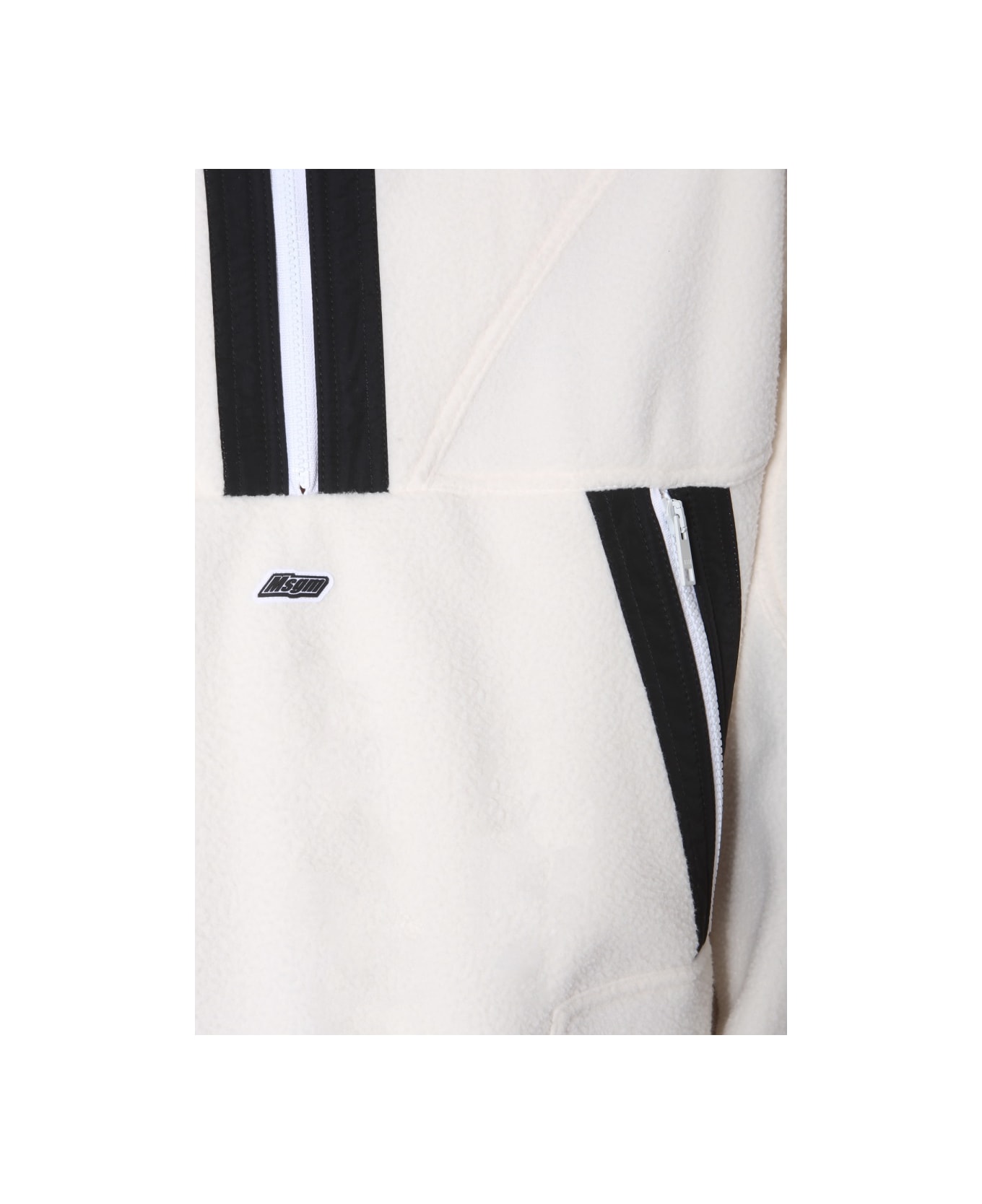 MSGM Zip Sweatshirt - WHITE