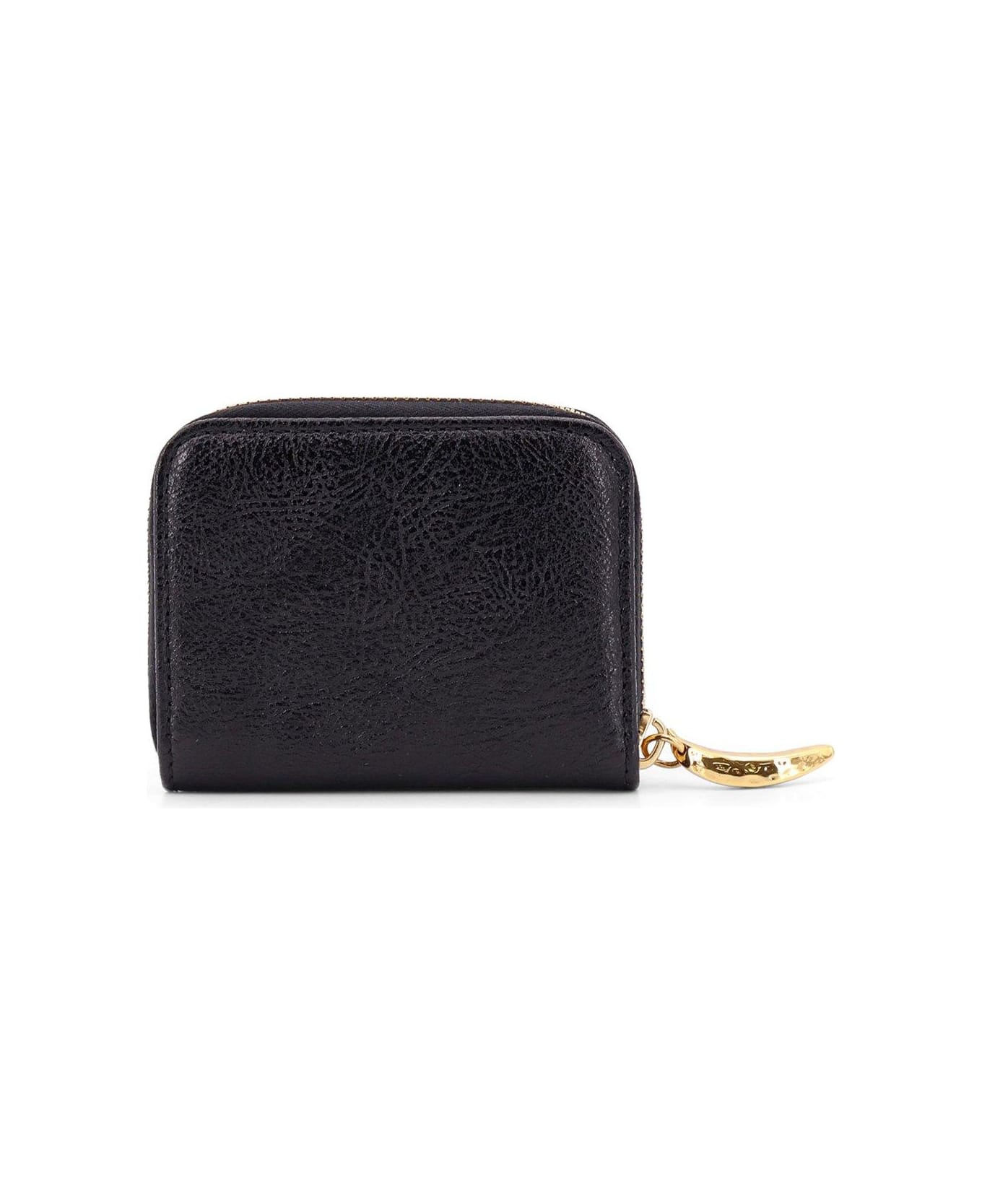 Chloé Banana Zipped Coin Purse - Black