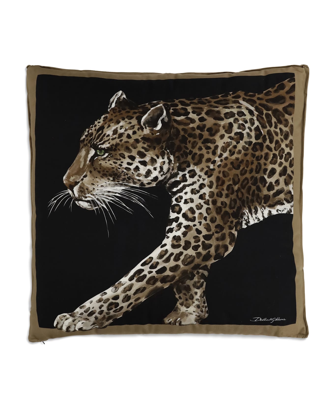 Dolce & Gabbana Leopard Canvas Pillow