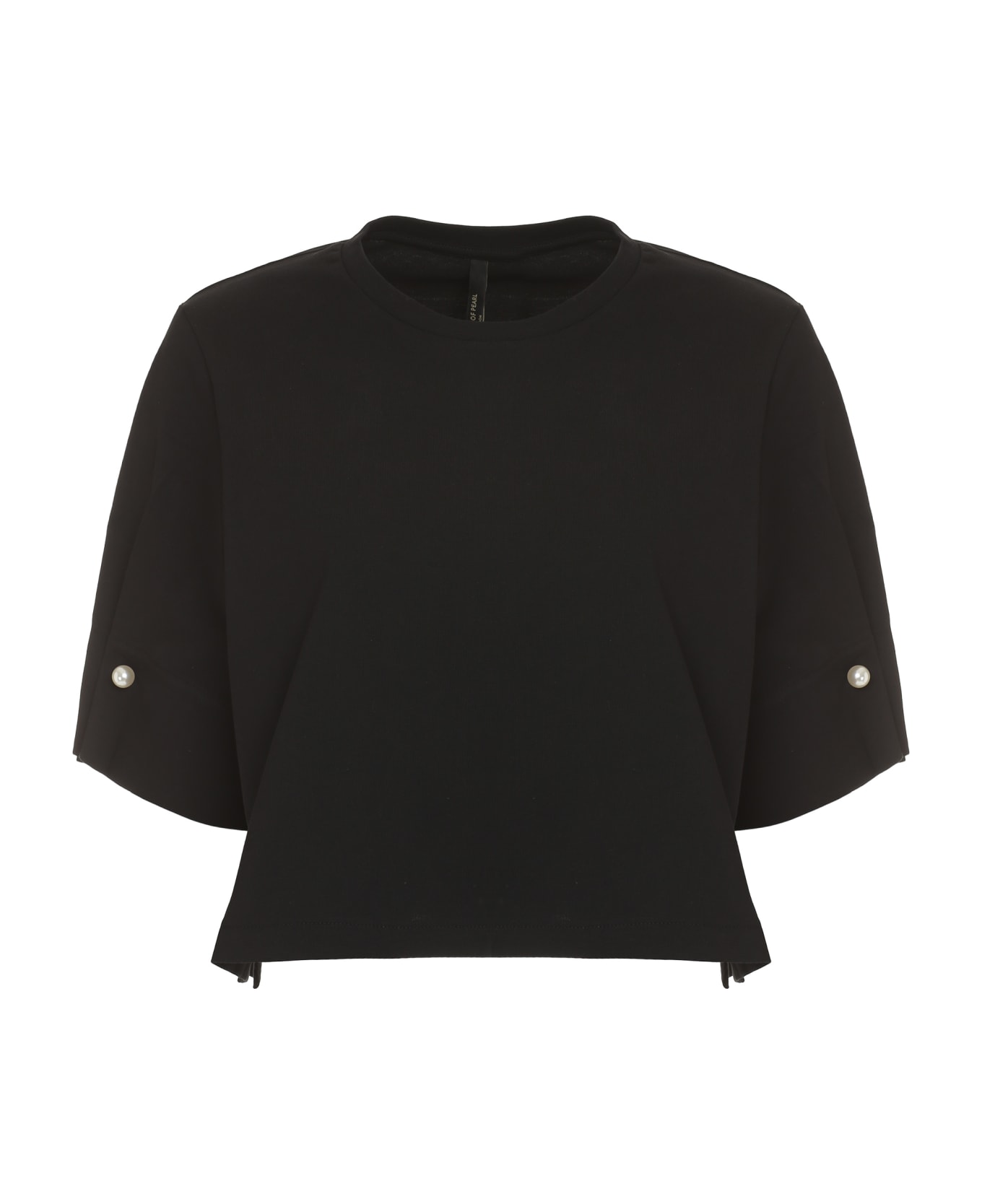 Mother Of Pearl Monica Cropped T-shirt - black Tシャツ