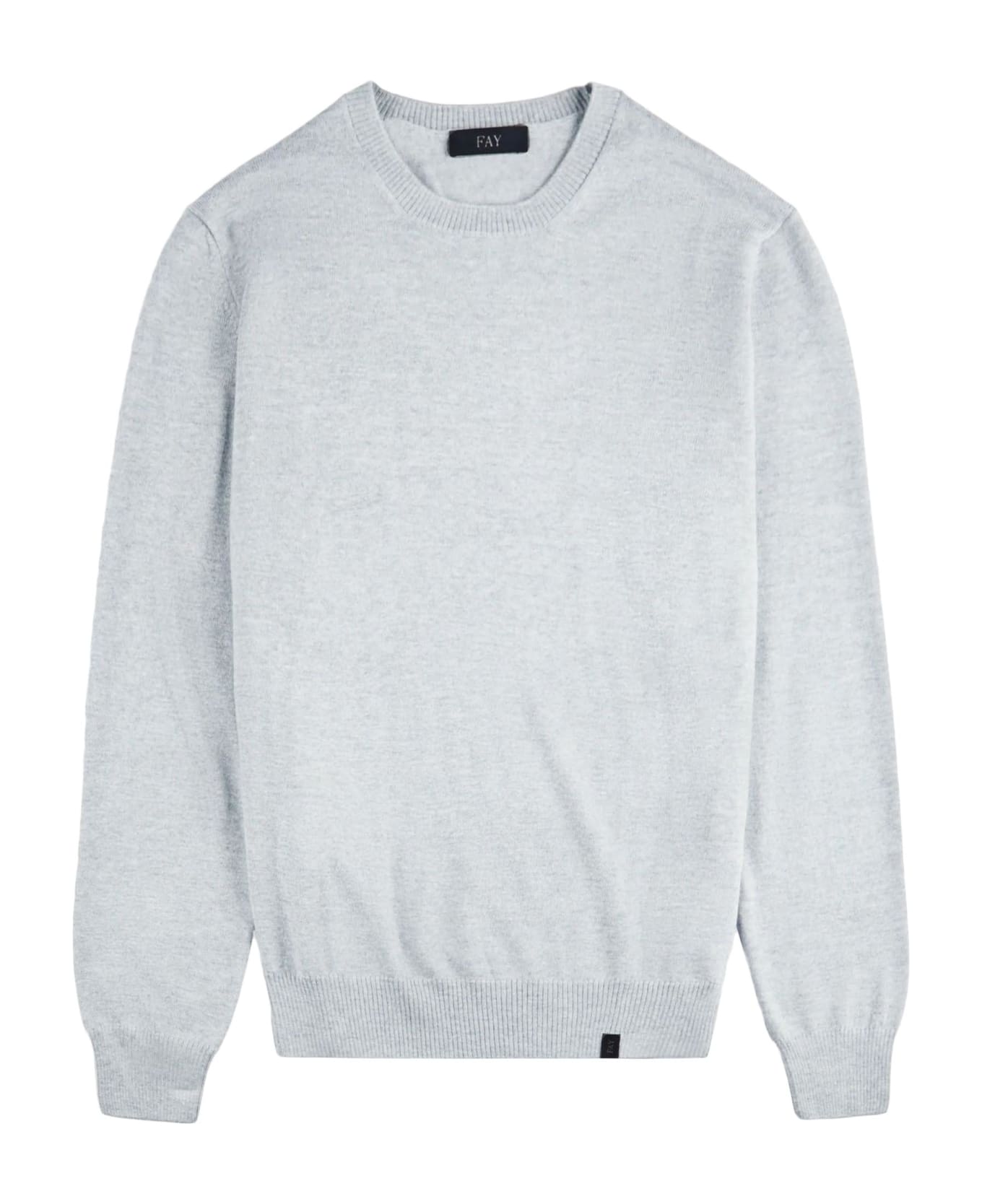 Fay Jumper In Merinos Wool Knit - Grey