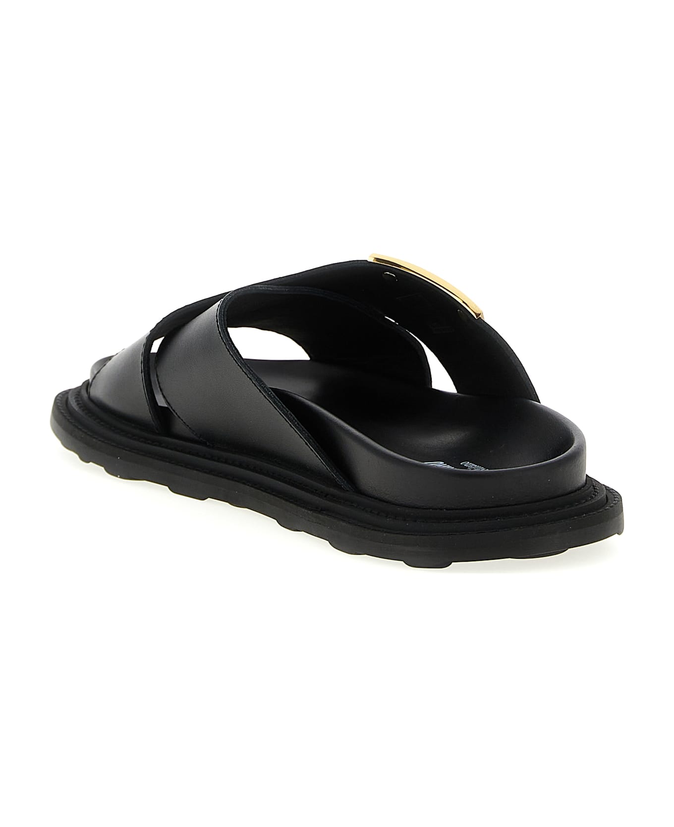 Moschino Leather Sandals - Black  