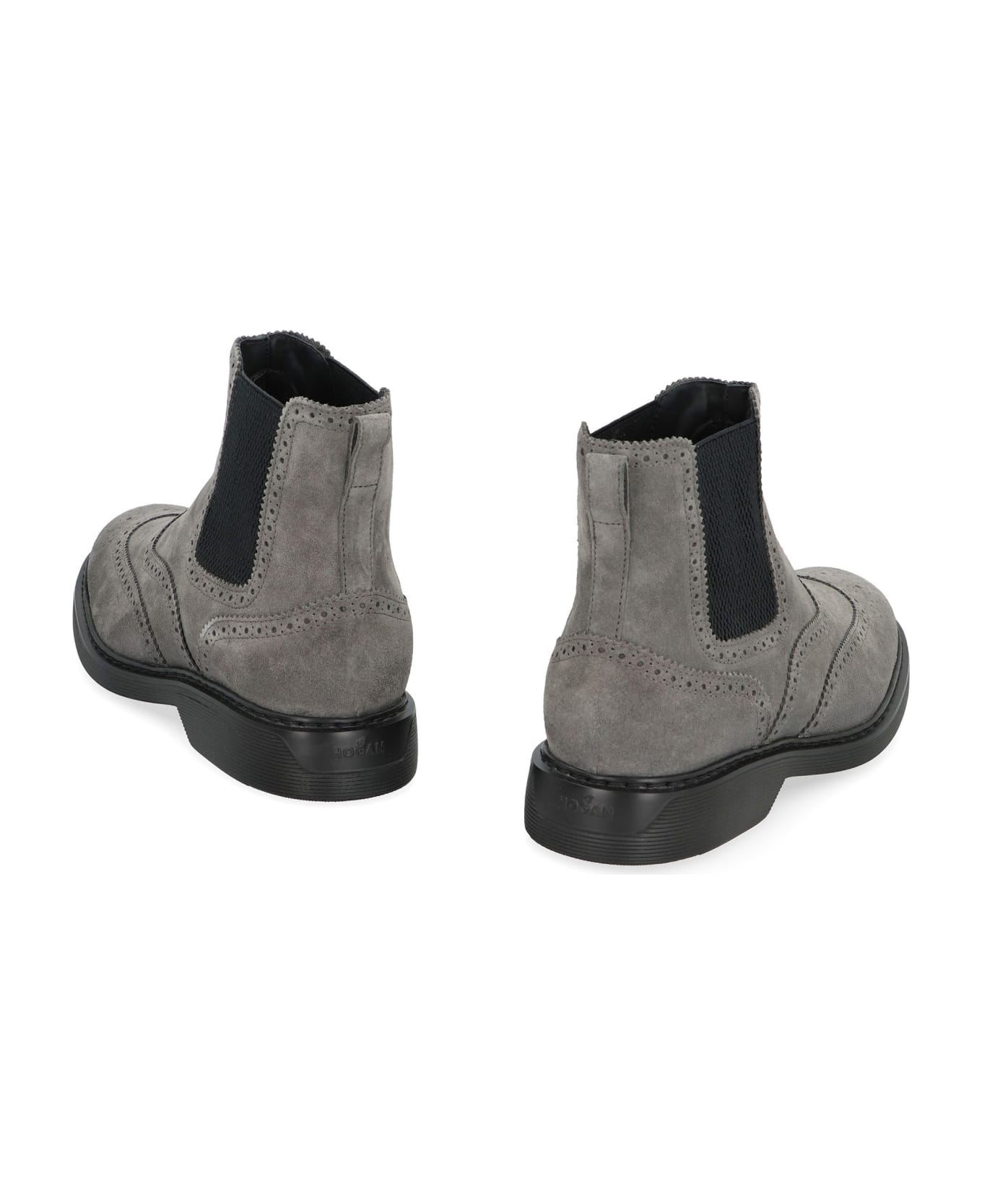 Hogan Leather Ankle Boot - grey