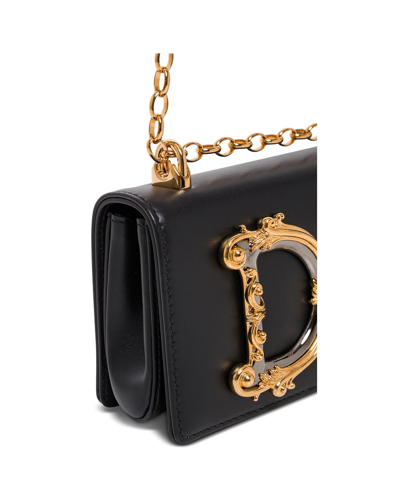DOLCE&GABBANA モジー Dolce & Gabbana Black Leather Small DG Amore | myGemma