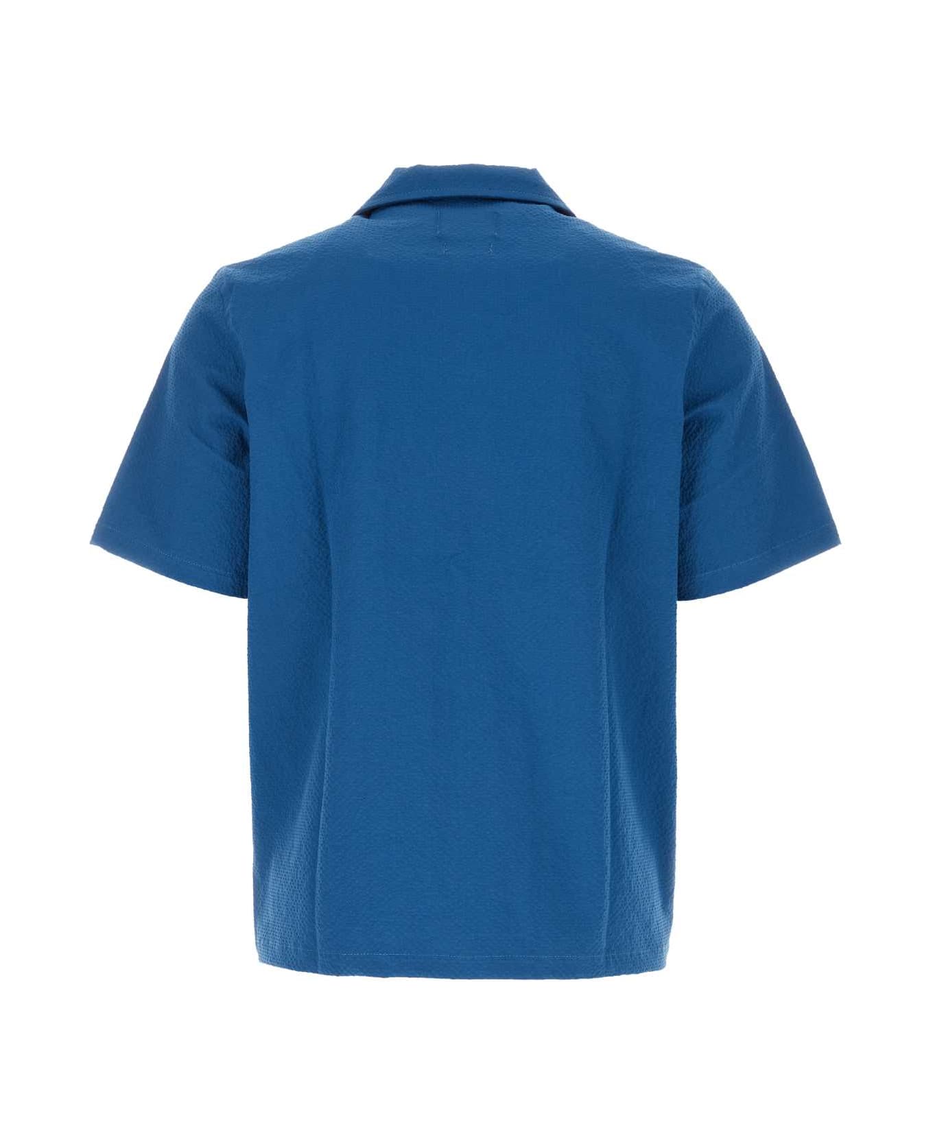 Howlin Air Force Blue Stretch Cotton Cocktail Shirt - PACIFIC
