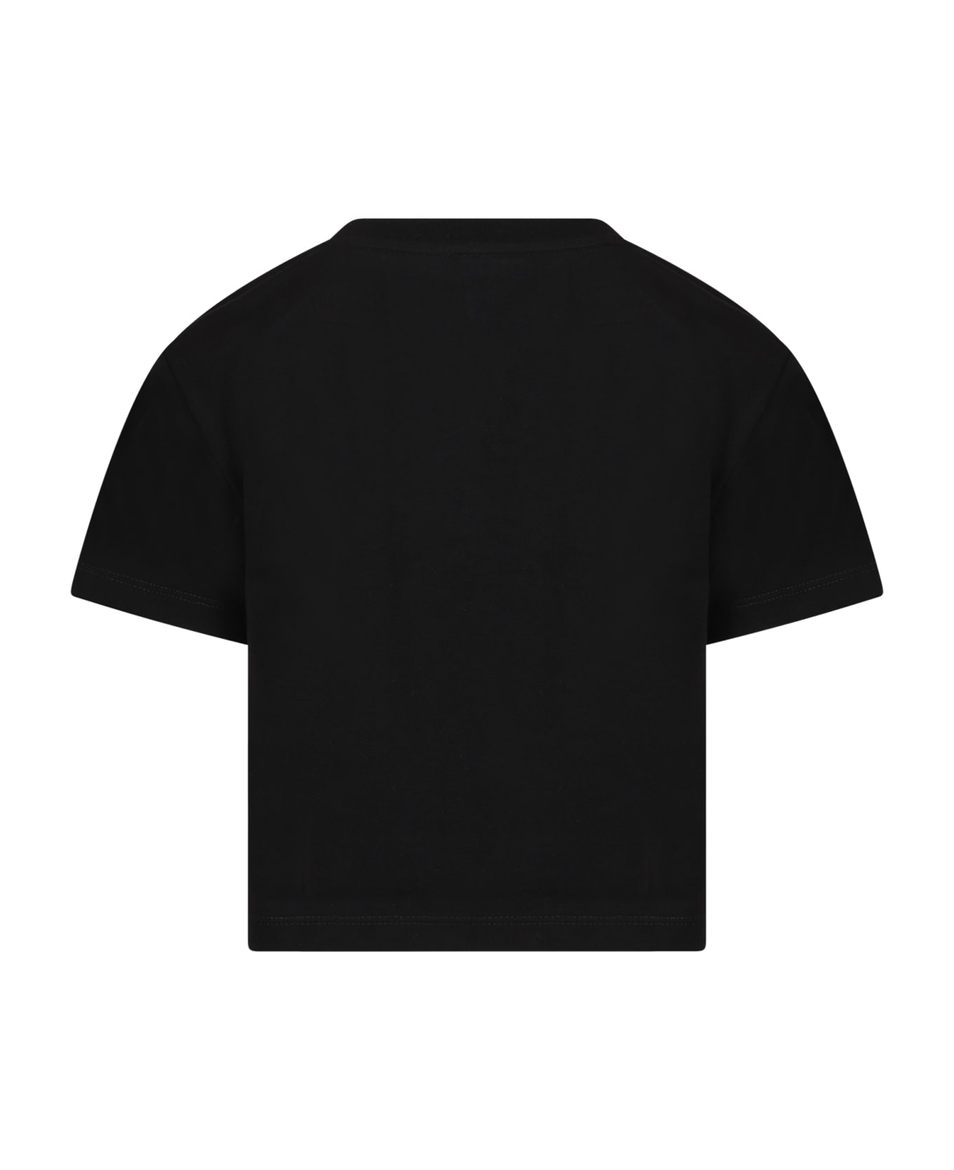 Nike Black T-shirt For Girl With Light Blue Logo - Black