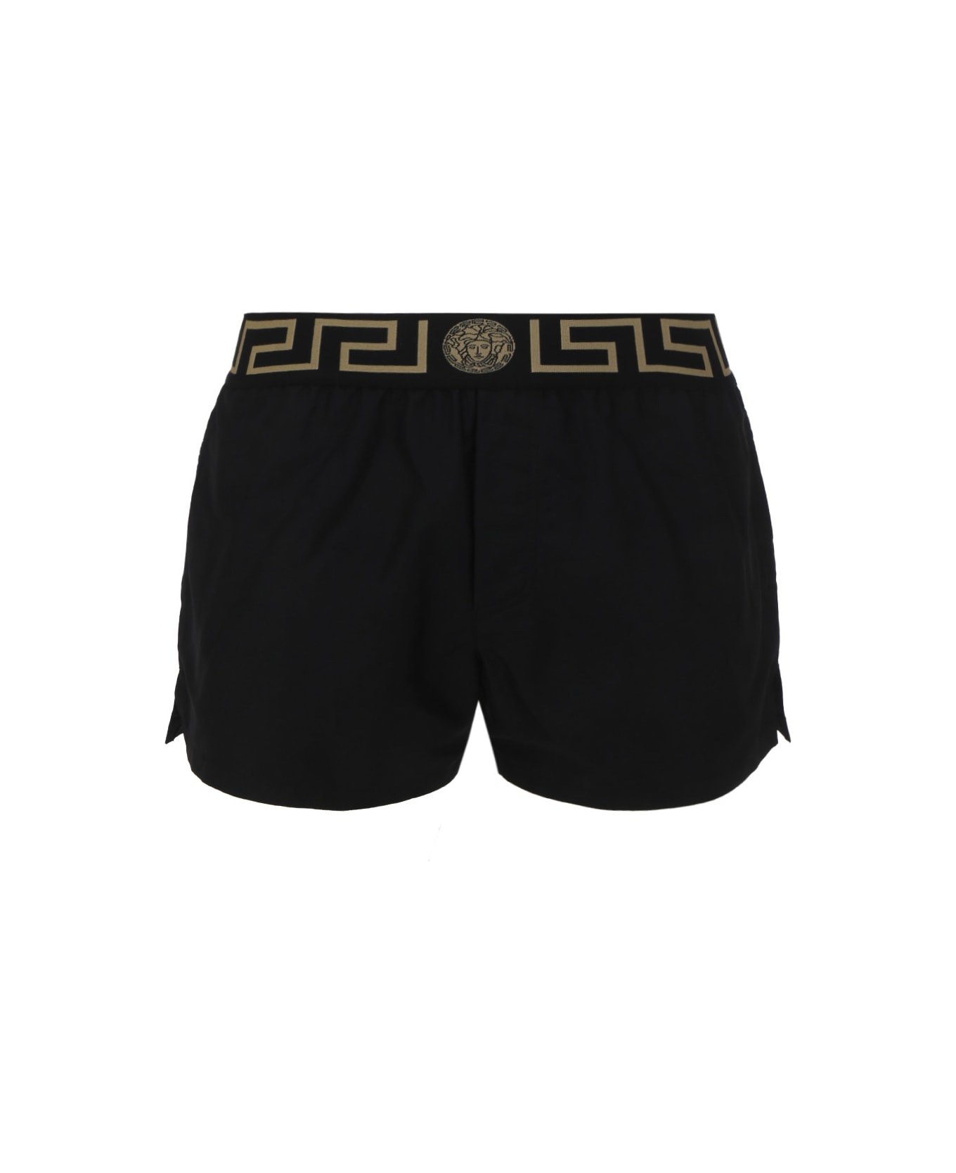 Versace Swim Shorts - Nero Greca Oro
