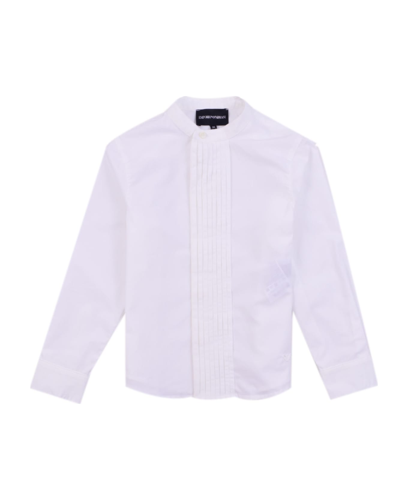 Emporio Armani Shirt With Pleated Detail - White