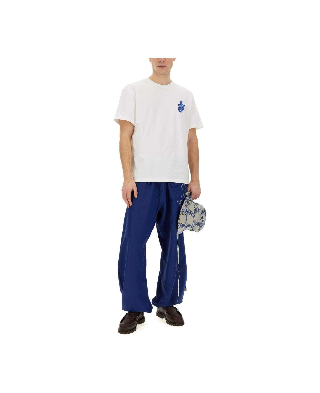 J.W. Anderson Joggers Pants With Logo Anchor - Airforce blue
