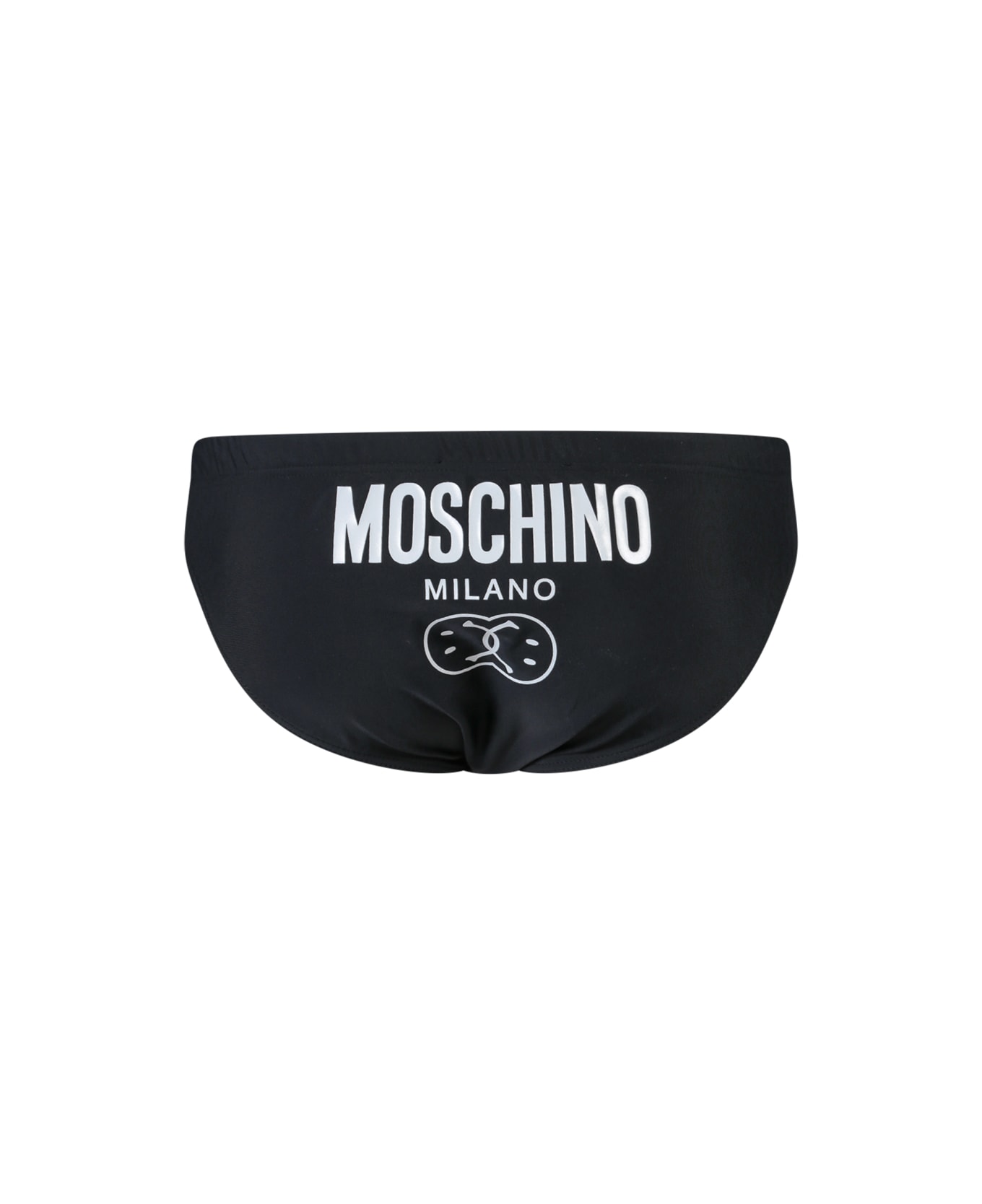 Moschino Black Stretch Nylon Swimming Brief - Black