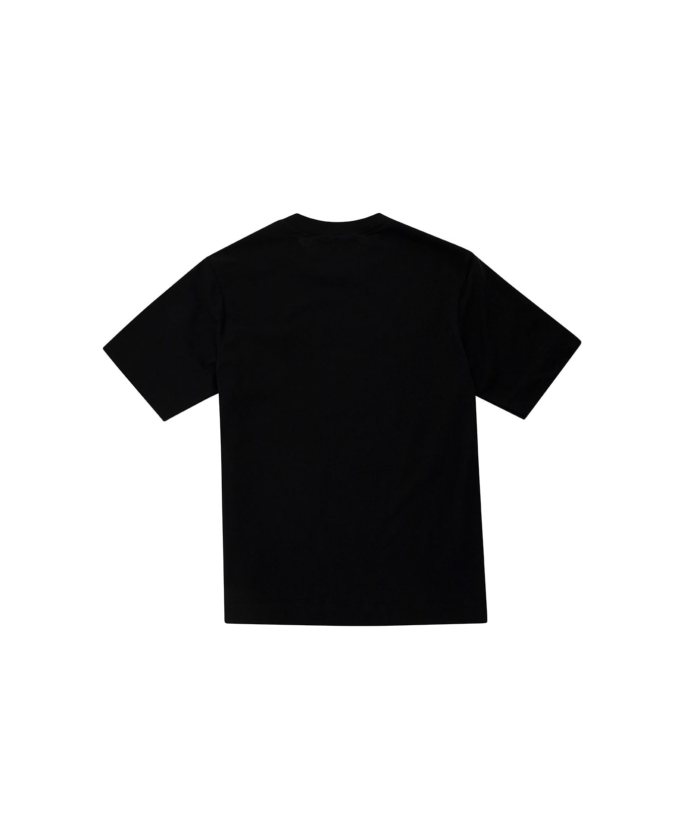Marni Black T-shirt With Contrasting Logo Print In Cotton Man - Black