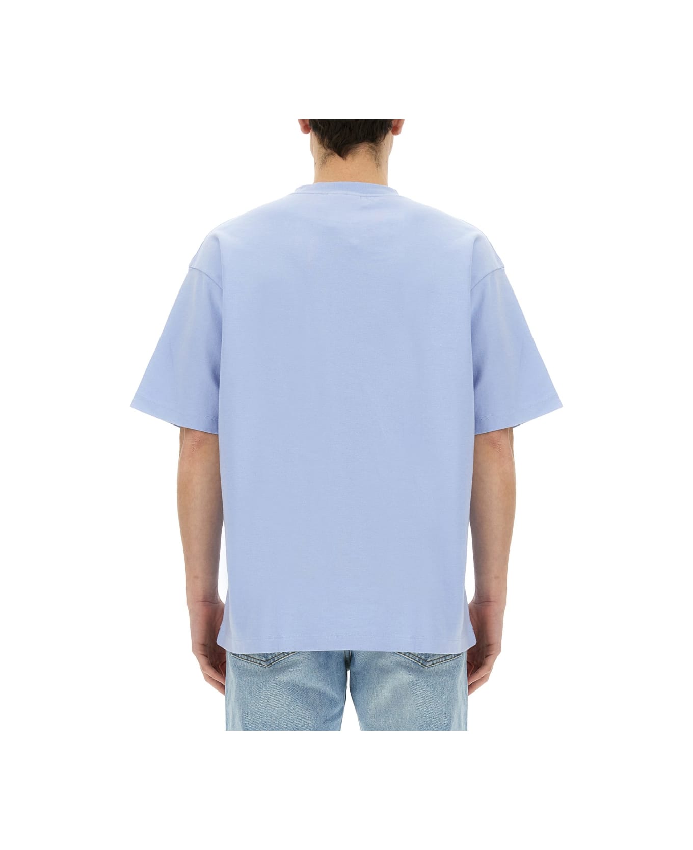 Drôle de Monsieur T-shirt With Logo - BABY BLUE