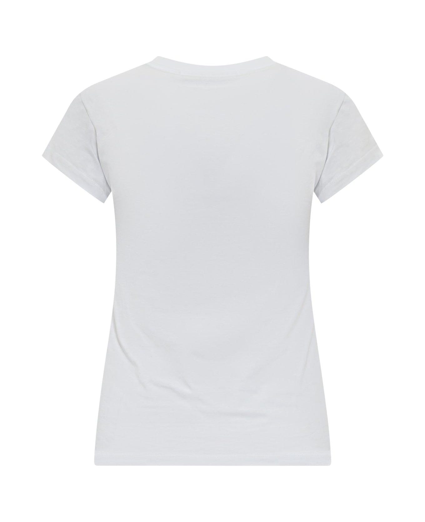MSGM Logo Printed Crewneck T-shirt - White