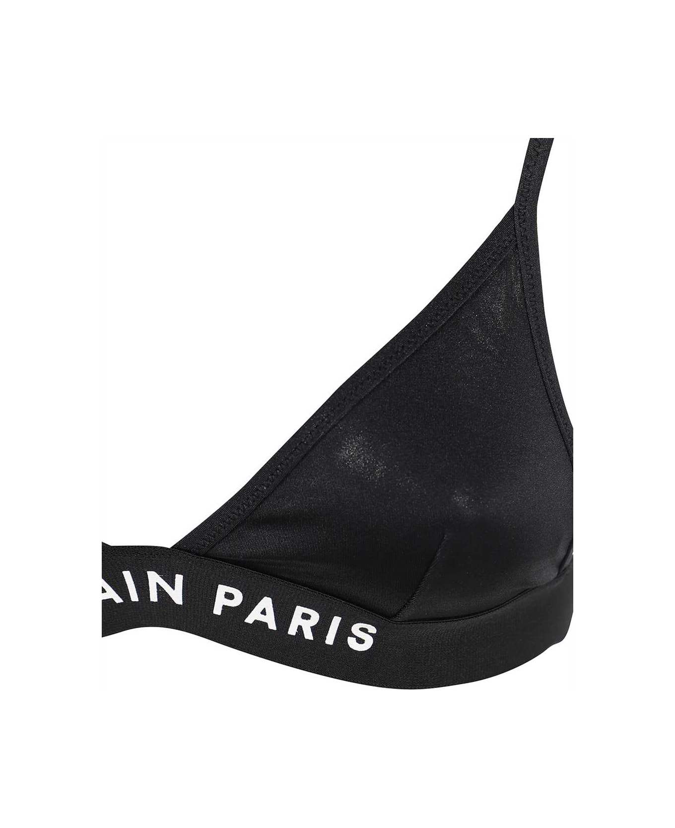 Balmain Triangle Bra Bikini - black