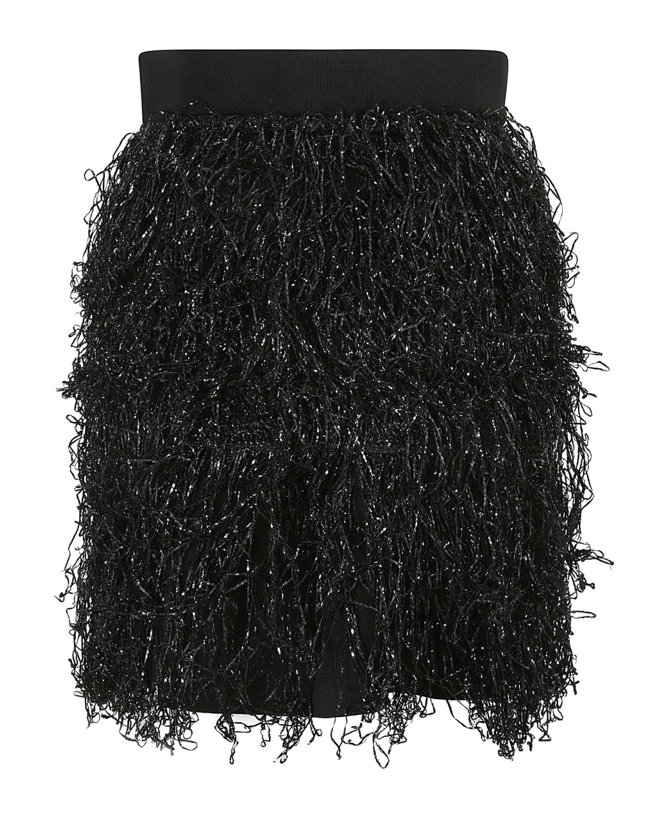 J.W. Anderson Multi Layer Fringe Skirt - BLACK