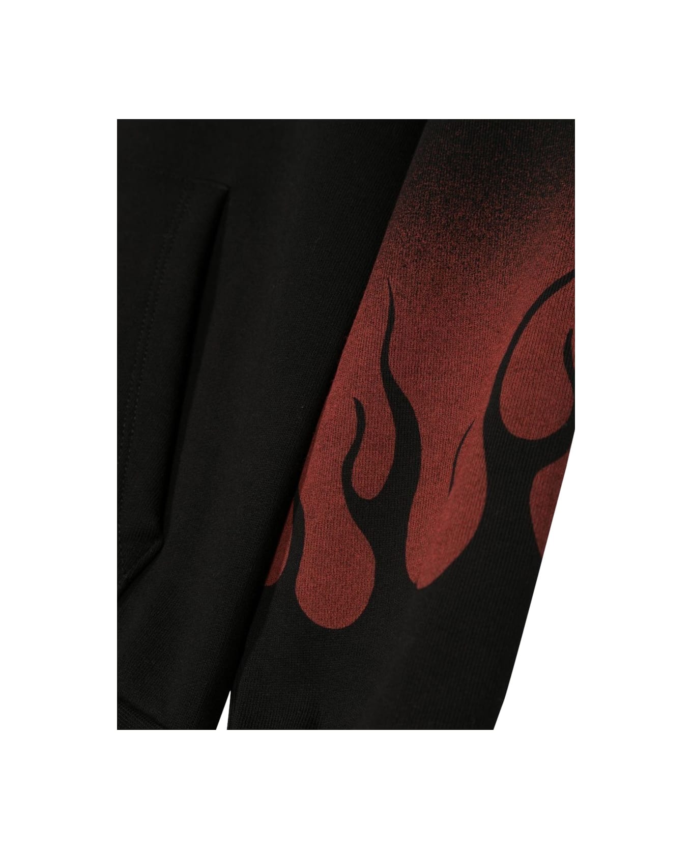 Vision of Super Hoodie Negative Red Flames - BLACK
