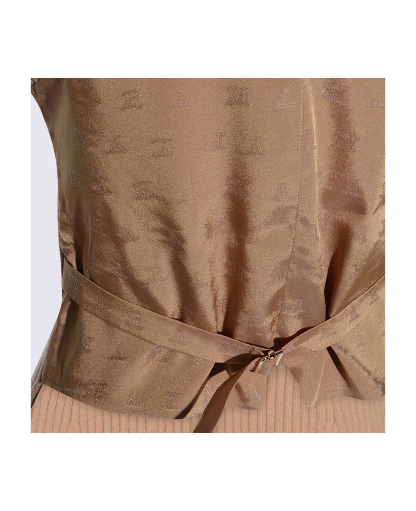 Max Mara Brown Wool Madre Knitwear - Camel