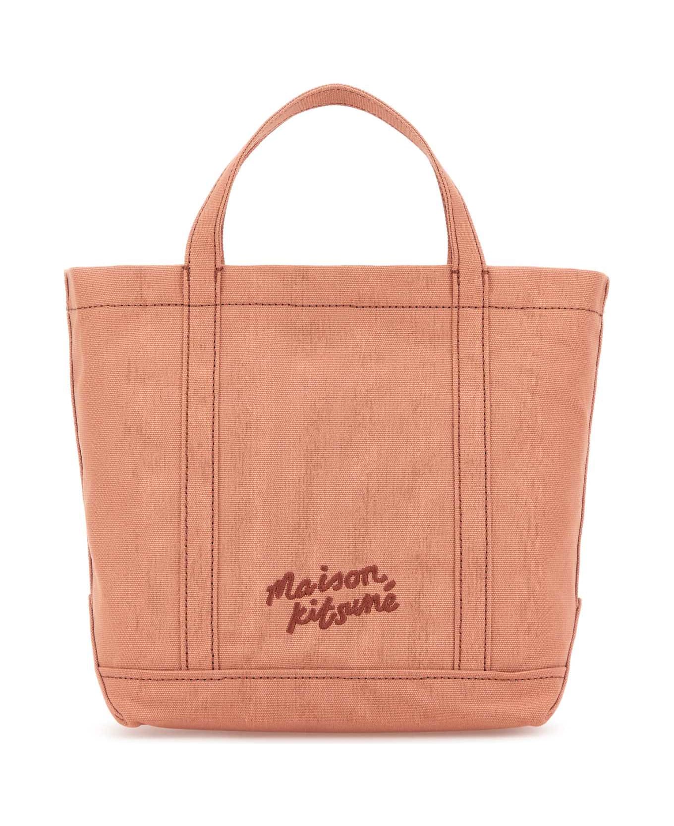 Maison Kitsuné Pink Canvas Small Handbag - PORCELAINEPINK