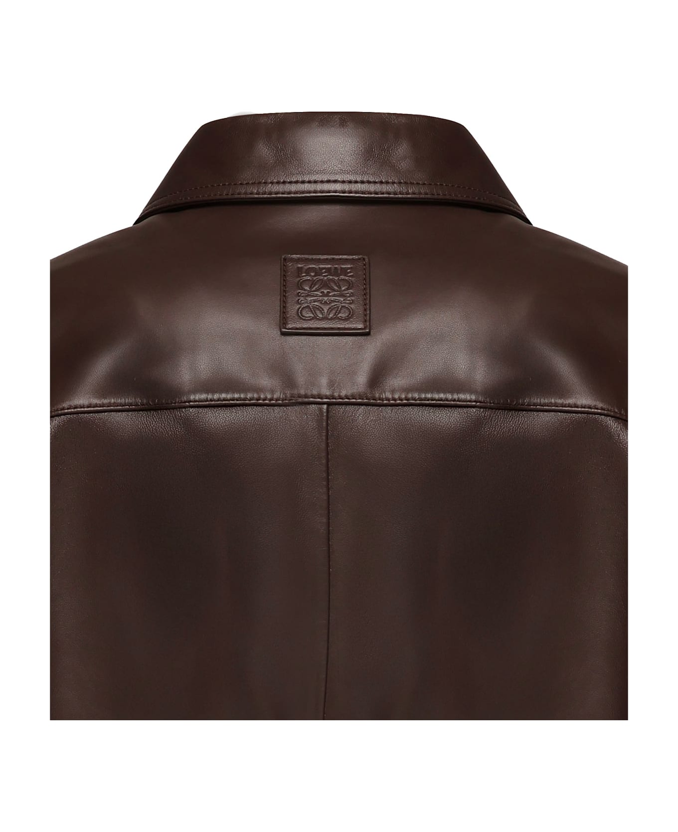 Loewe Lambskin Nappa Shirt - Chocolate brown