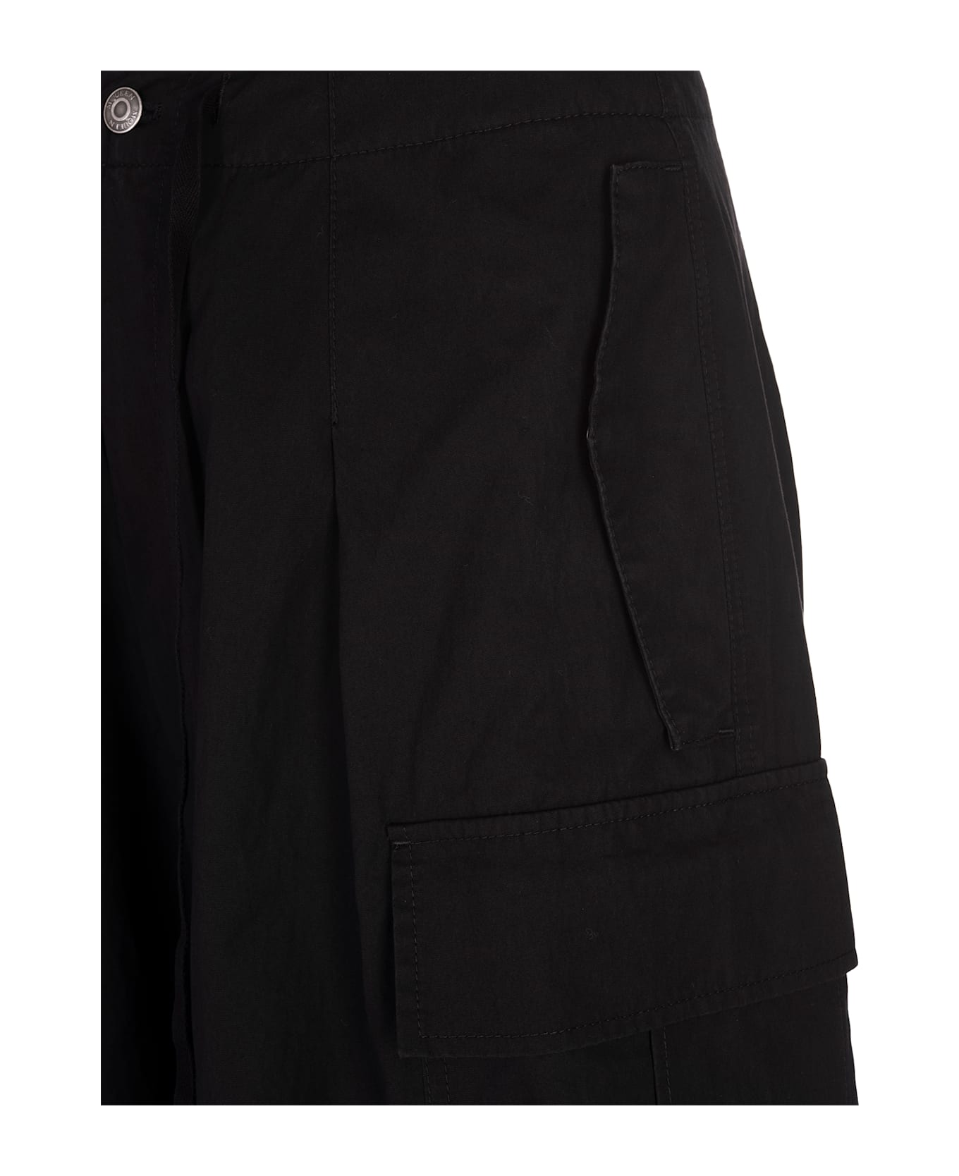 Alexander McQueen Cargo Trousers With Pleat In Black - NERO