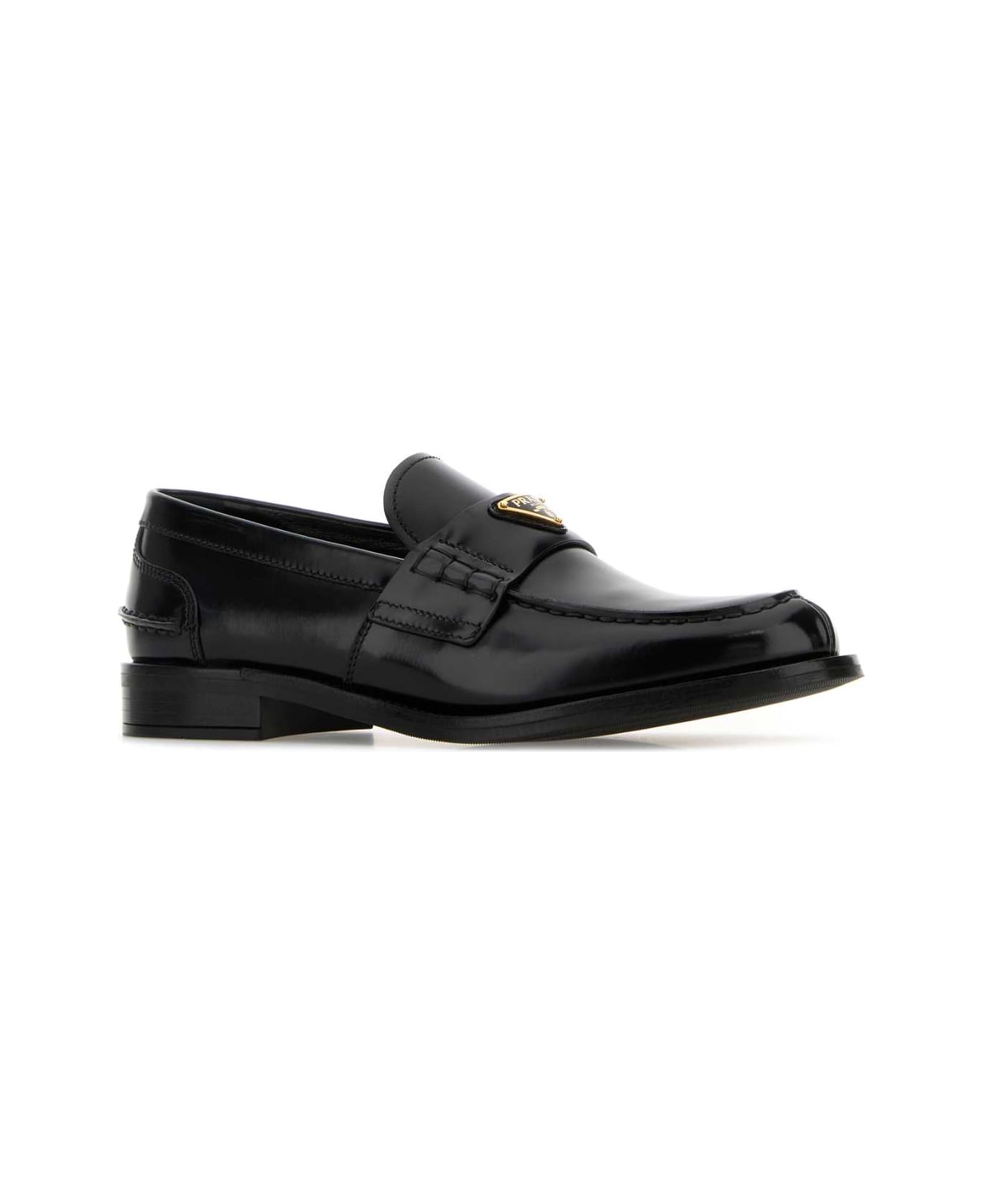 Prada Black Leather Loafers - NERO
