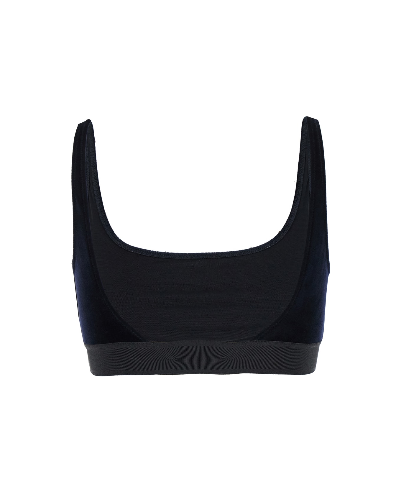 Tom Ford Stretch Lustrous Velour Signature Bralette - Blu