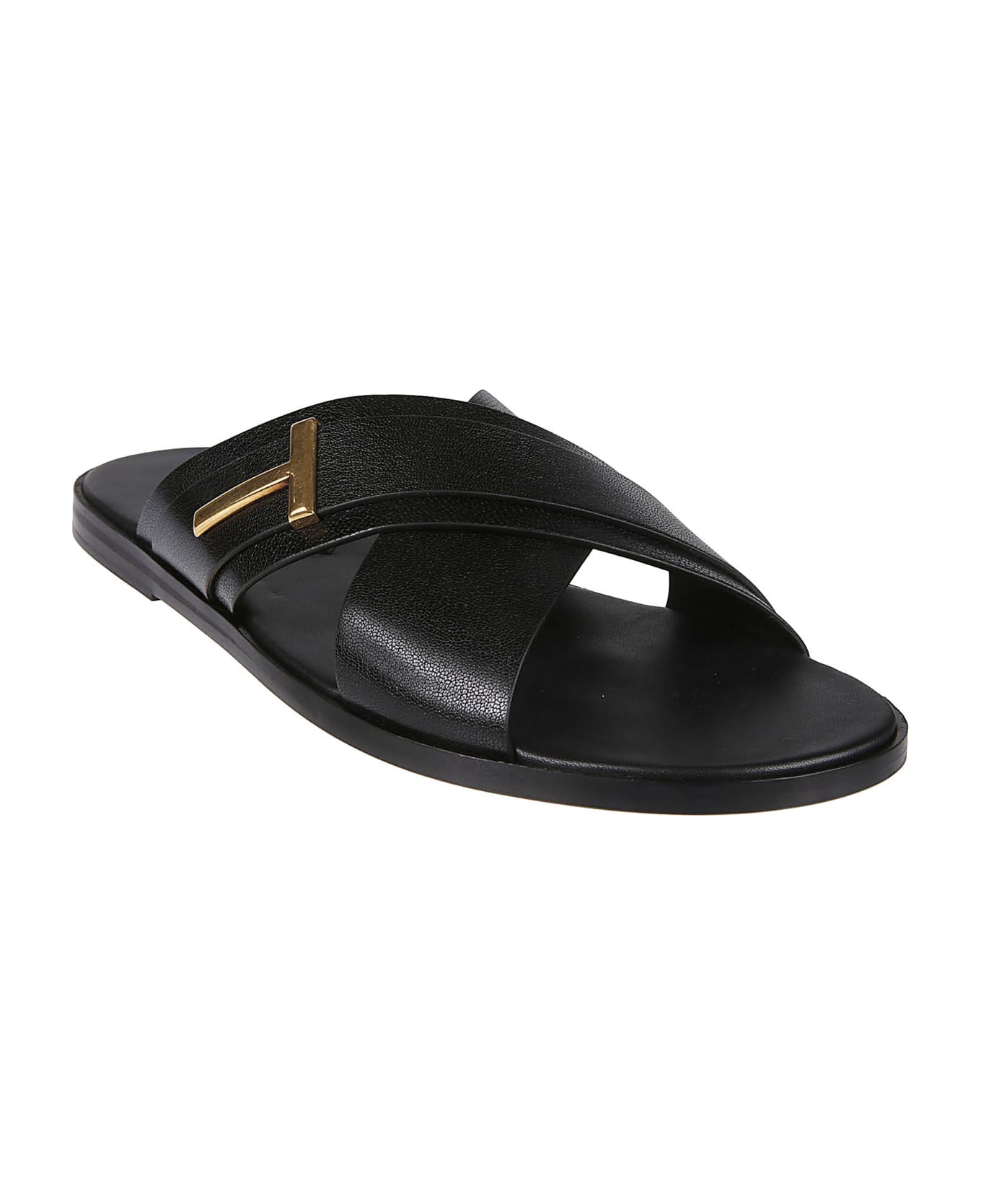 Tom Ford Leather Sandals - Black