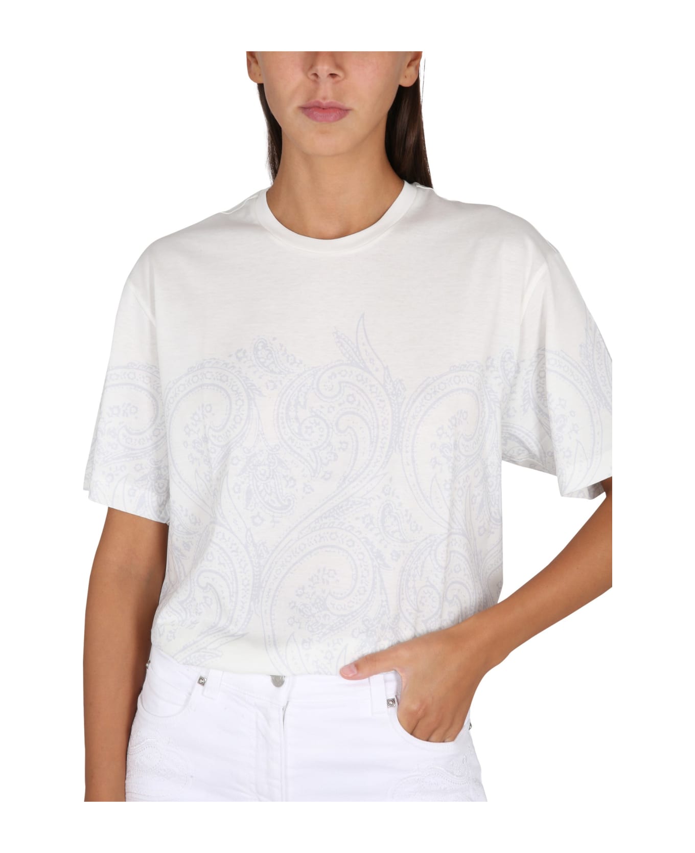 Etro T-shirt With Pattern - BIANCO
