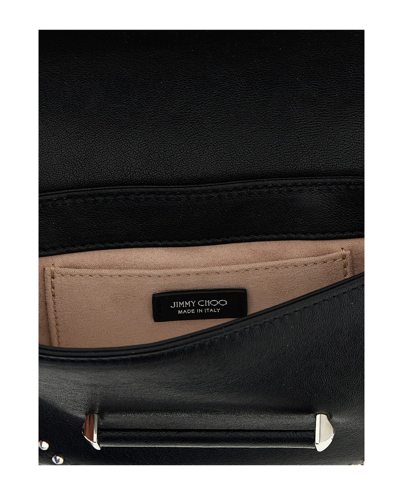 Jimmy Choo 'bar' Wallet On Chain - Black  