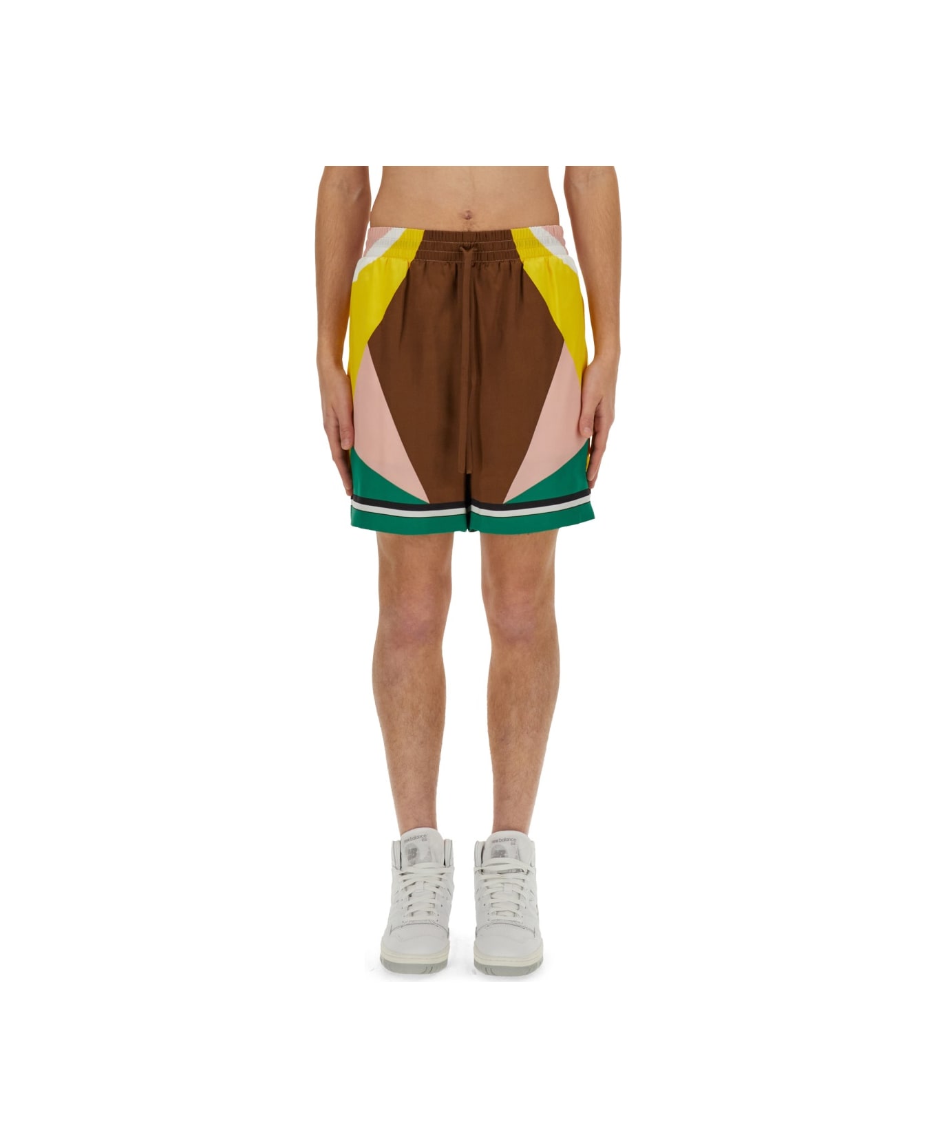 Casablanca Silk Bermuda Shorts - MULTICOLOUR