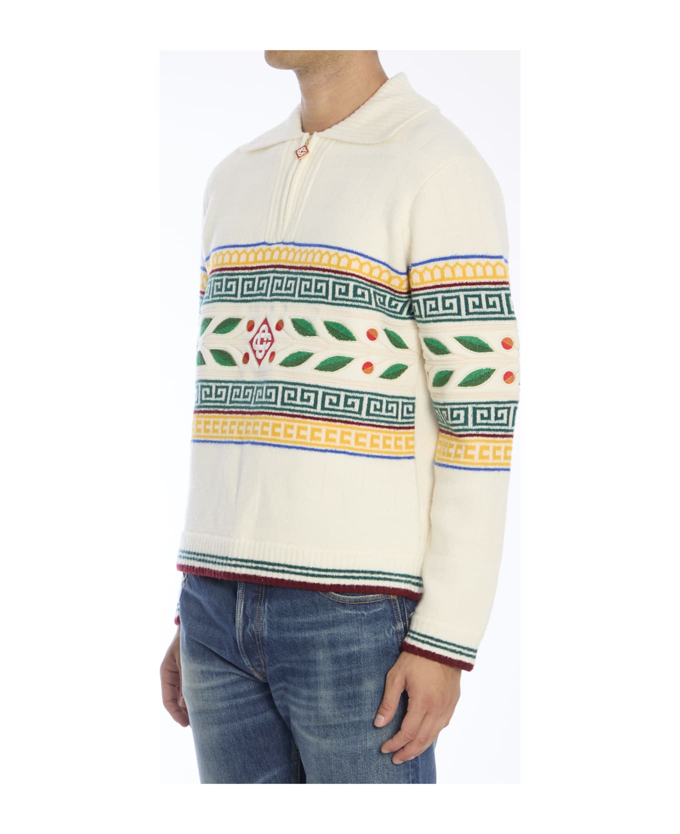 Casablanca Lauriel Olympique Jumper - WHITE