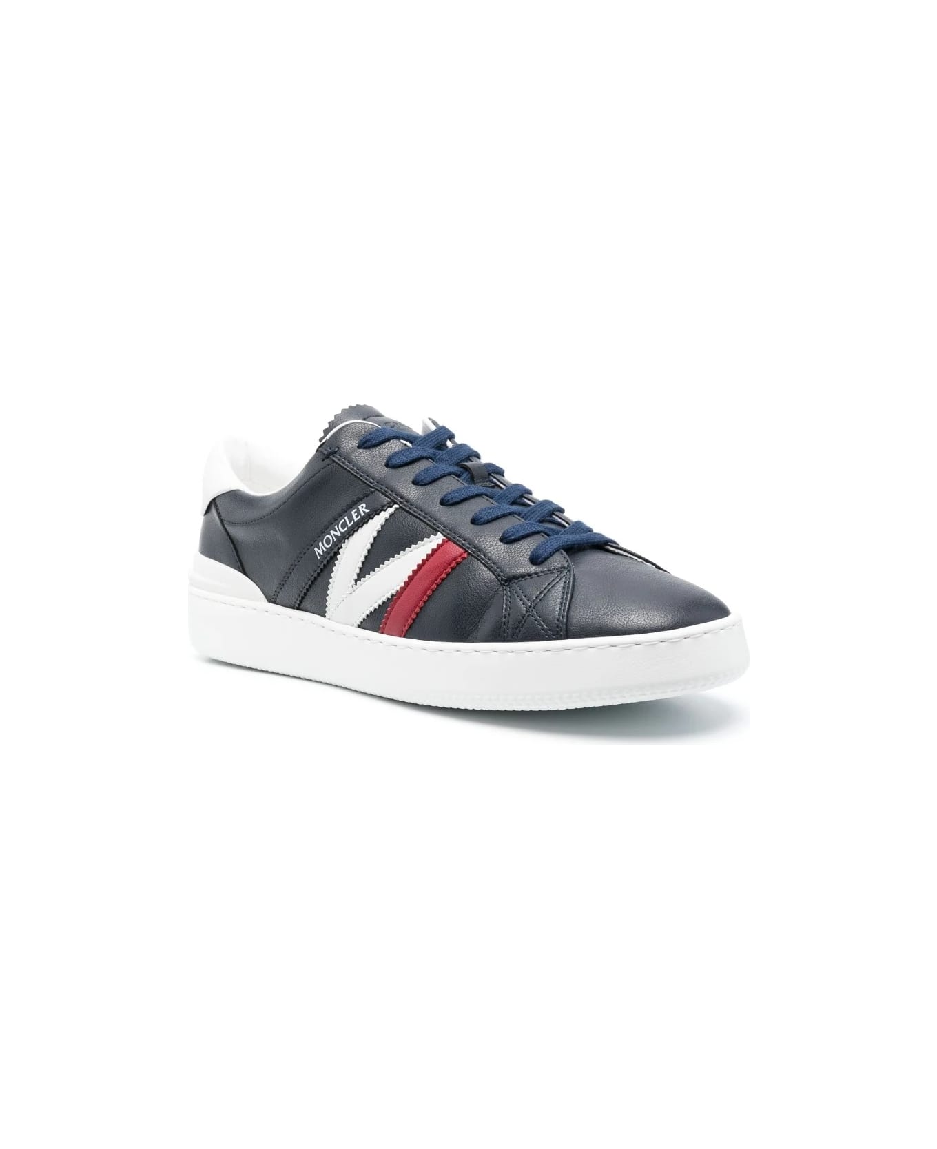 Moncler Navy Blue Monaco M Sneakers - BLUE