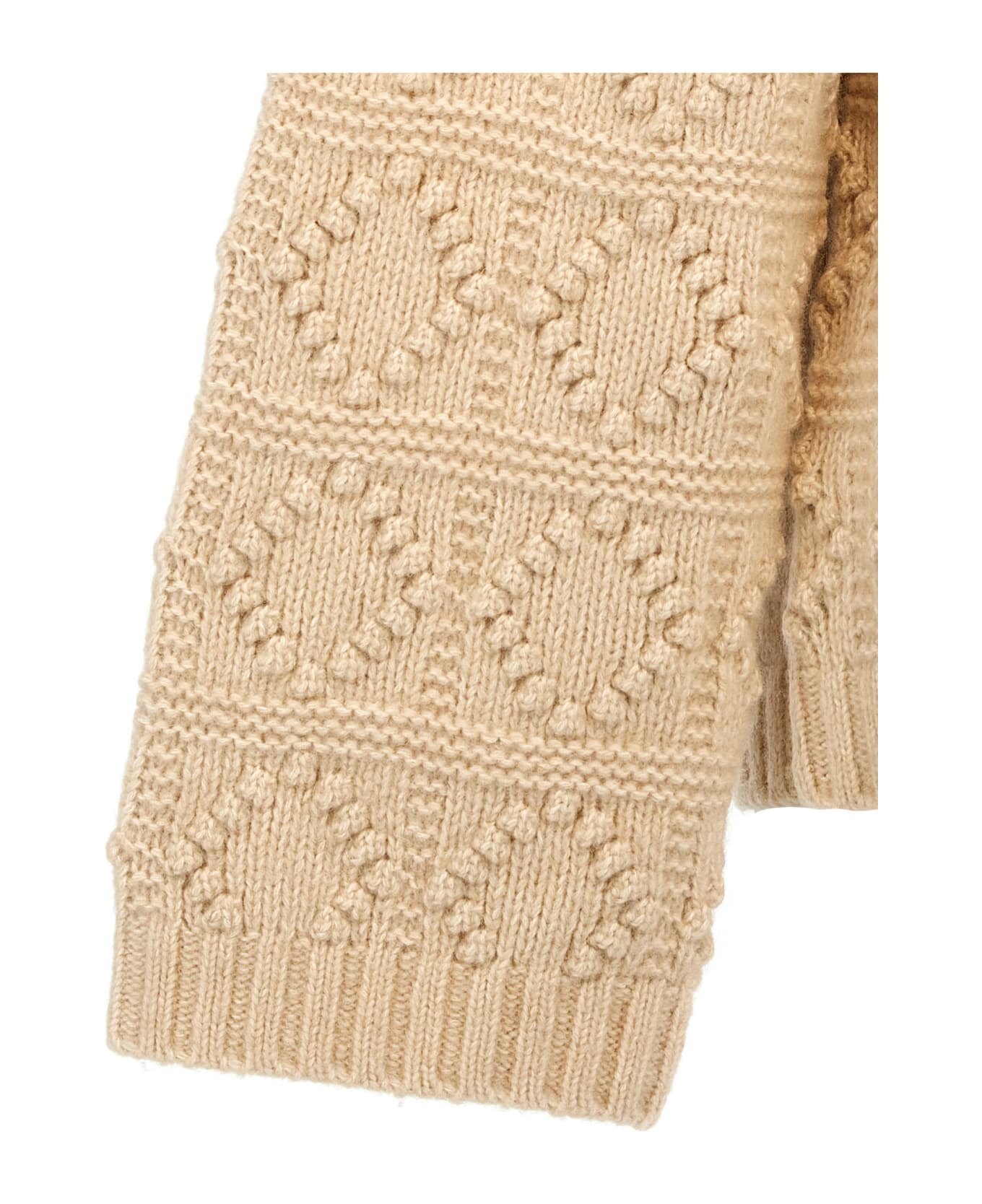 Ganni Beige Wool Blend Sweater - Beige