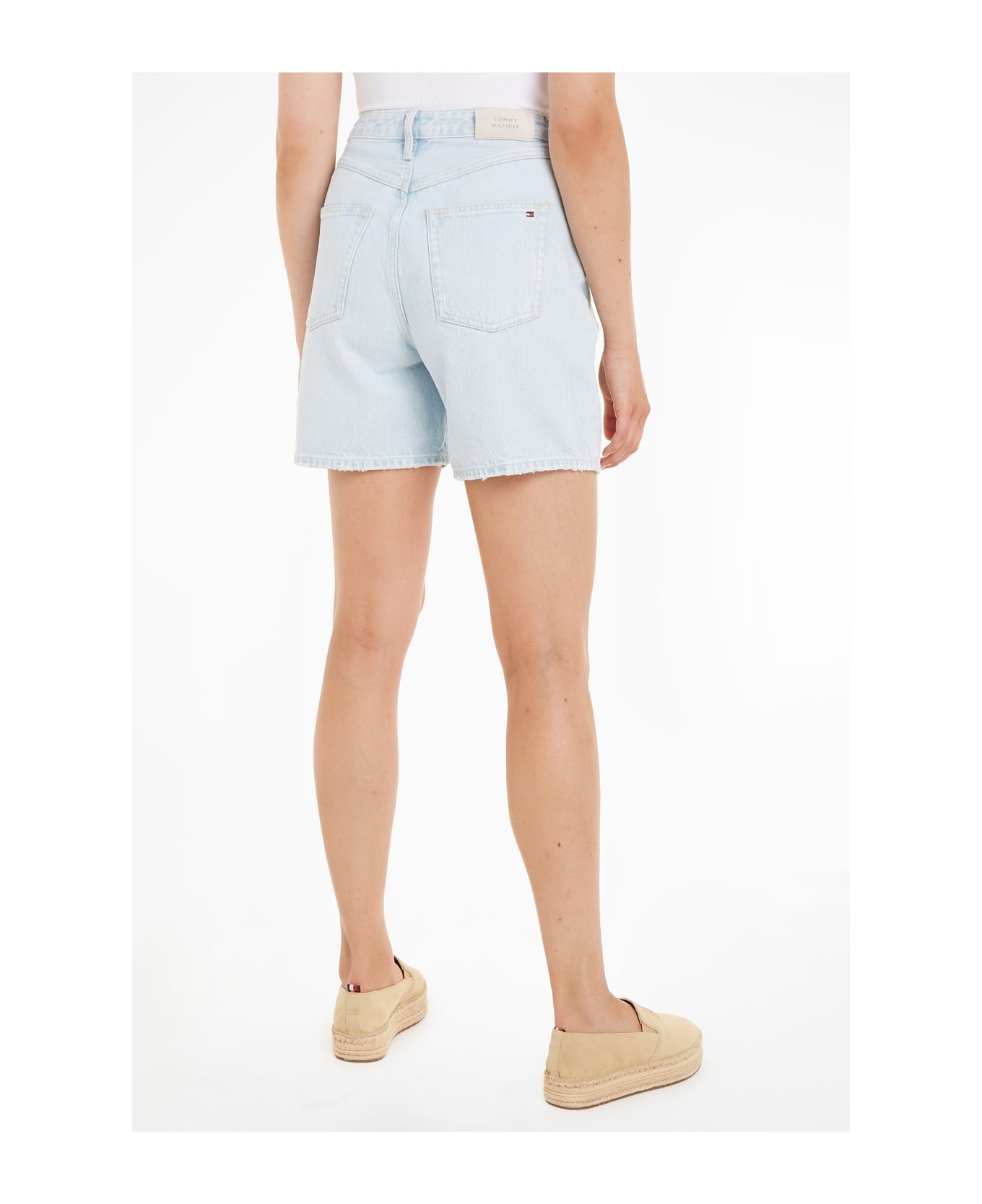 tommy Trainers Hilfiger Loose High-waisted Denim Shorts - LOLA