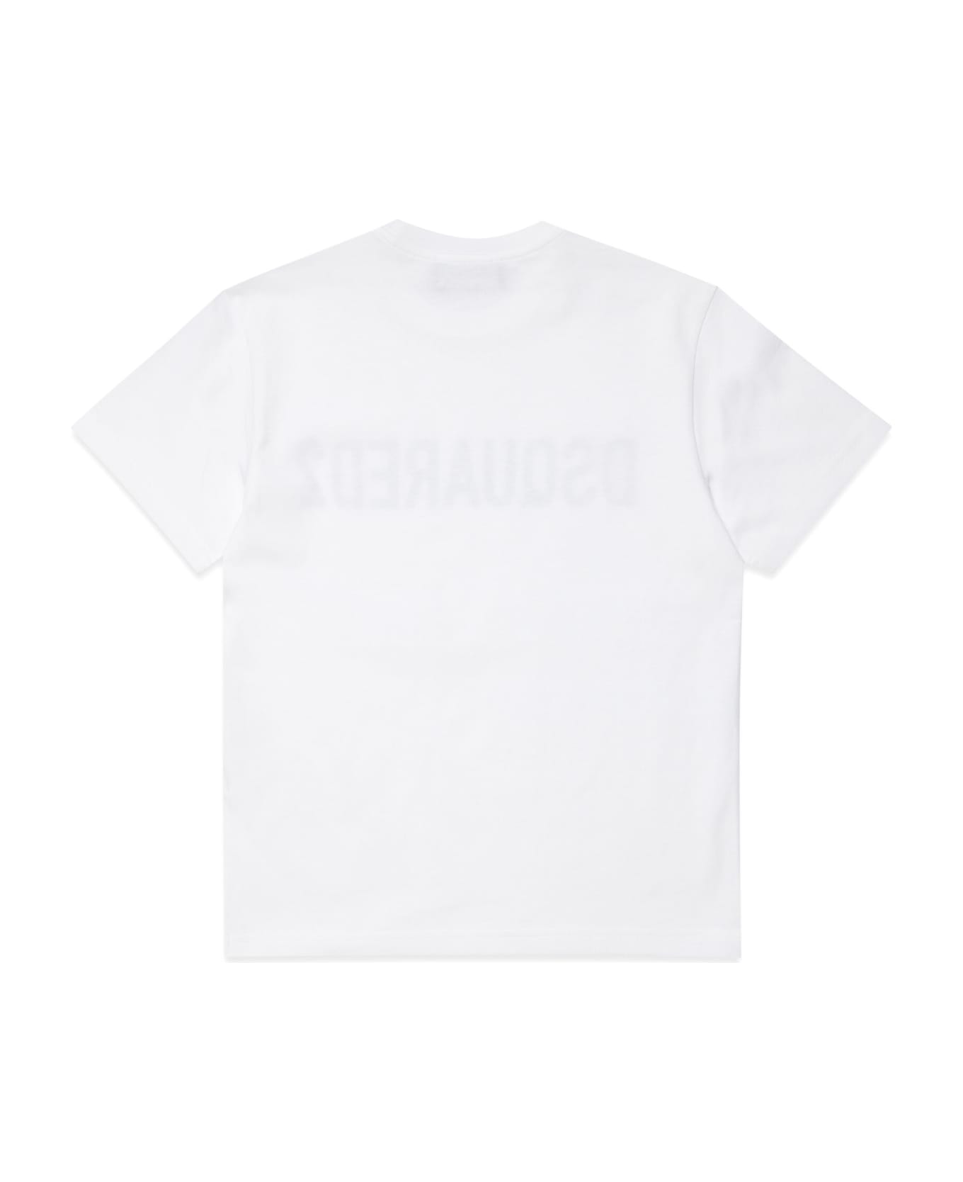 Dsquared2 D2t971u Relax-eco T-shirt Dsquared Organic Cotton Jersey Crewneck T-shirt With Logo - White Tシャツ＆ポロシャツ