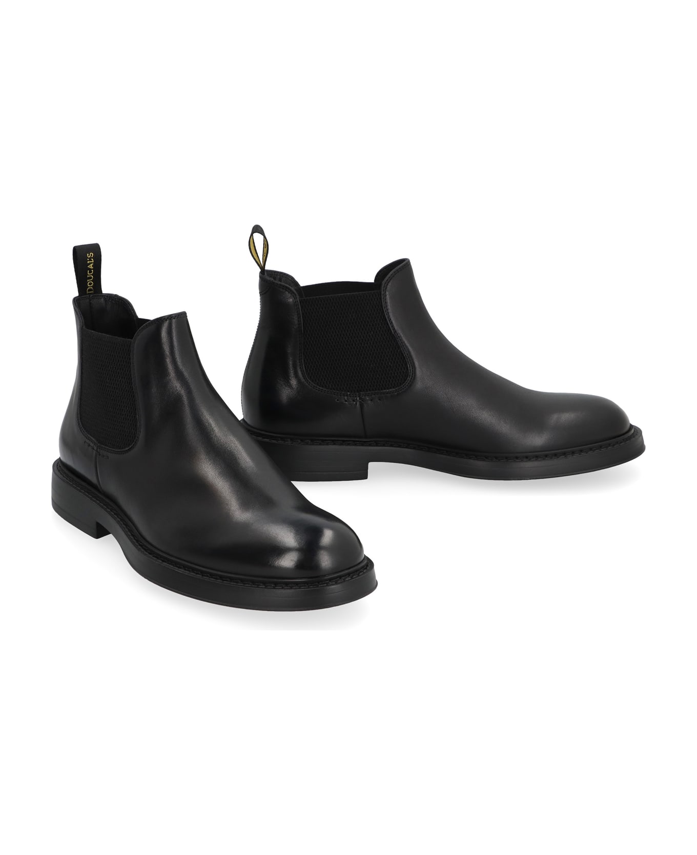 Doucal's Leather Chelsea Boots - black