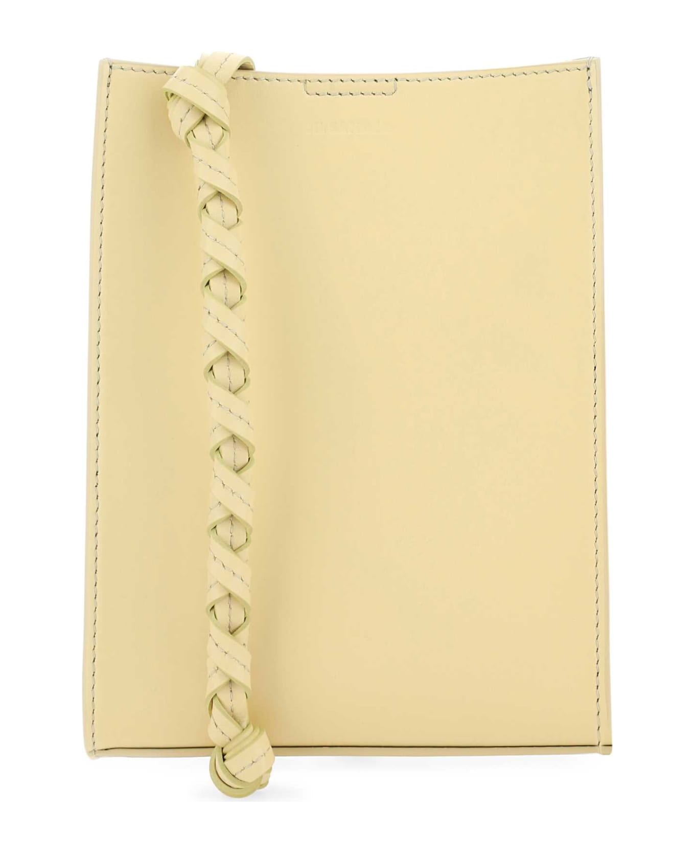 Jil Sander Pastel Yellow Leather Small Tangle Shoulder Bag - 723