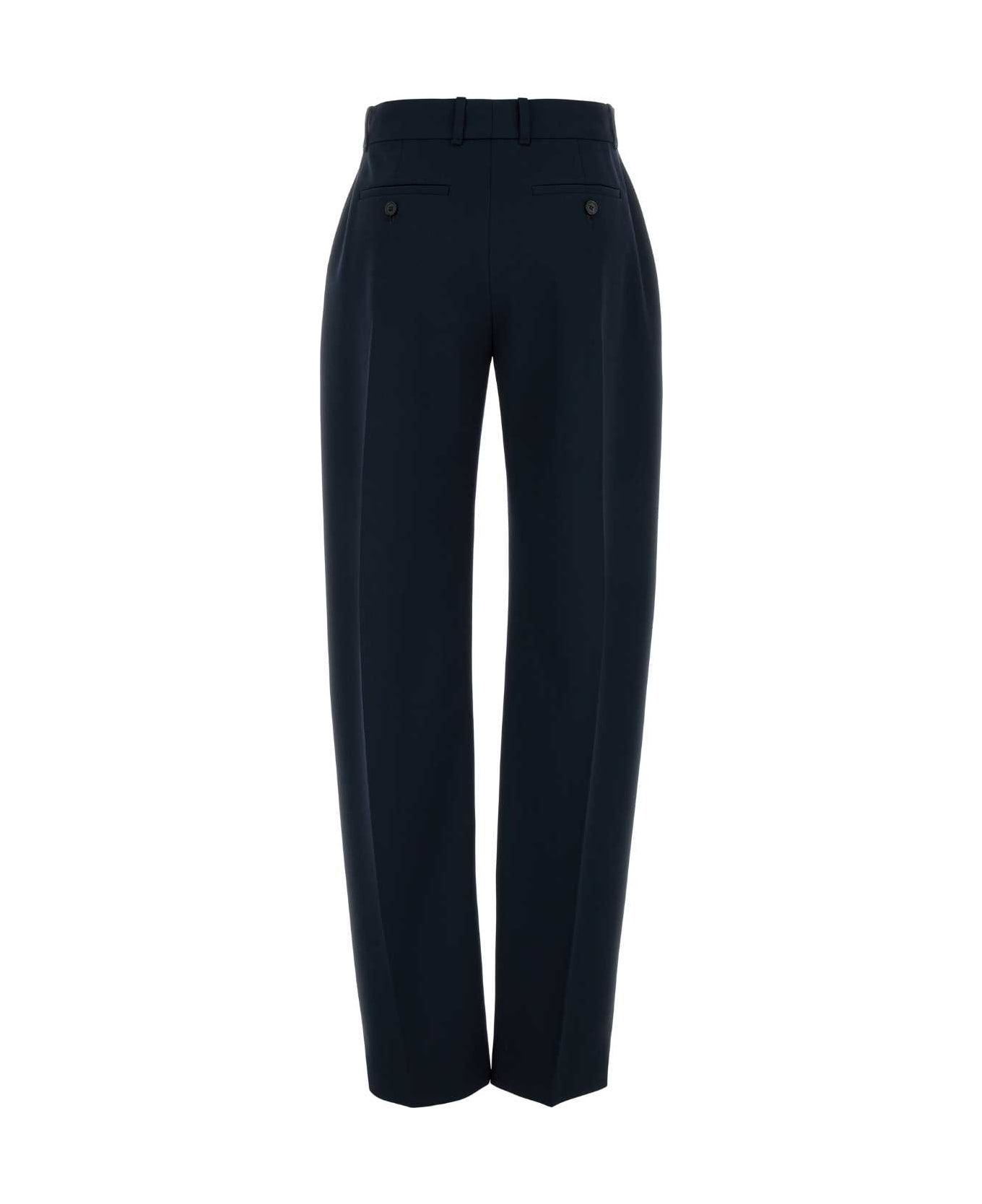 Alexander McQueen Navy Blue Wool Pant - NAVY