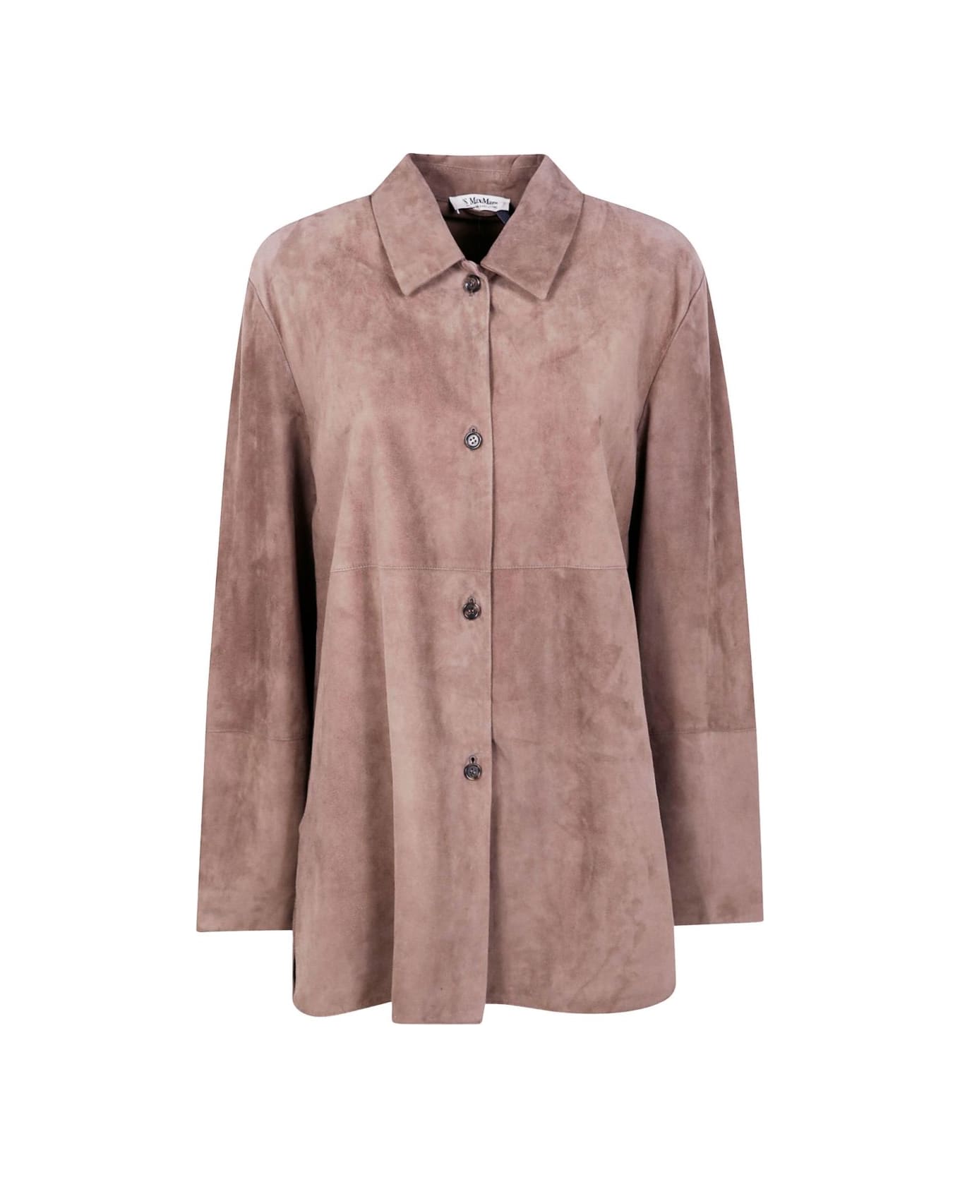 
S Max Mara Suede Shirt - Brown