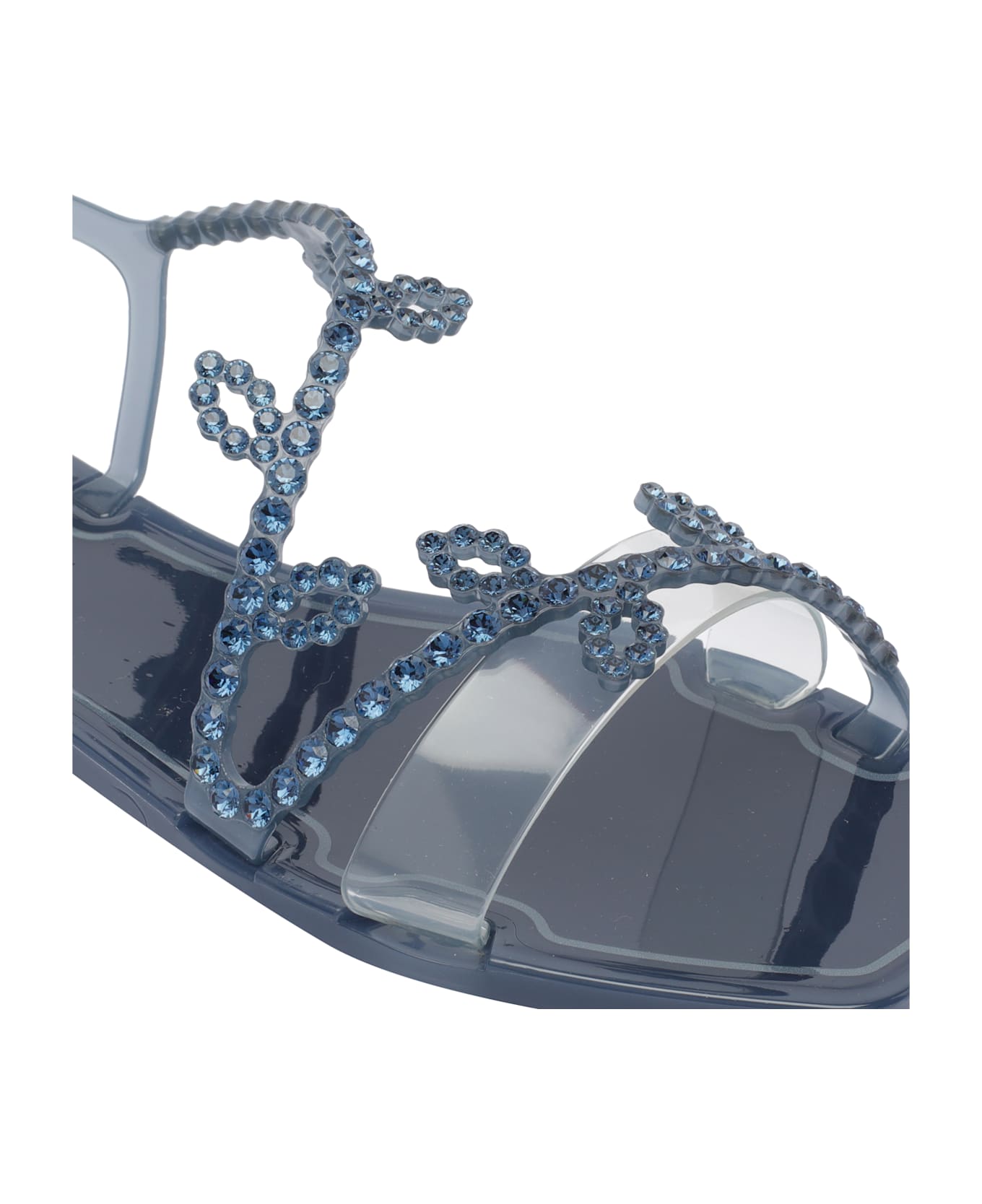 Menghi Rubber Sandals - Blue