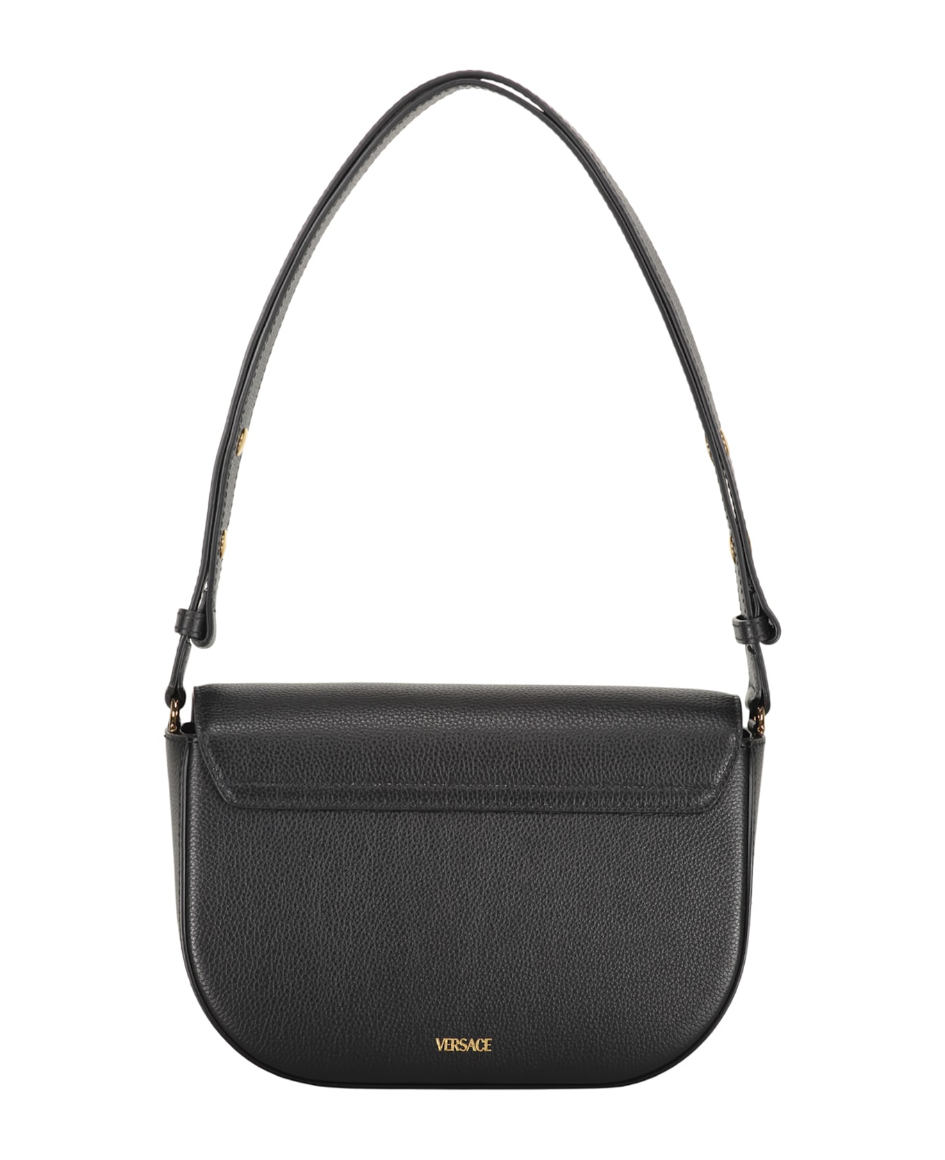 Versace Leather Shoulder Bag - black