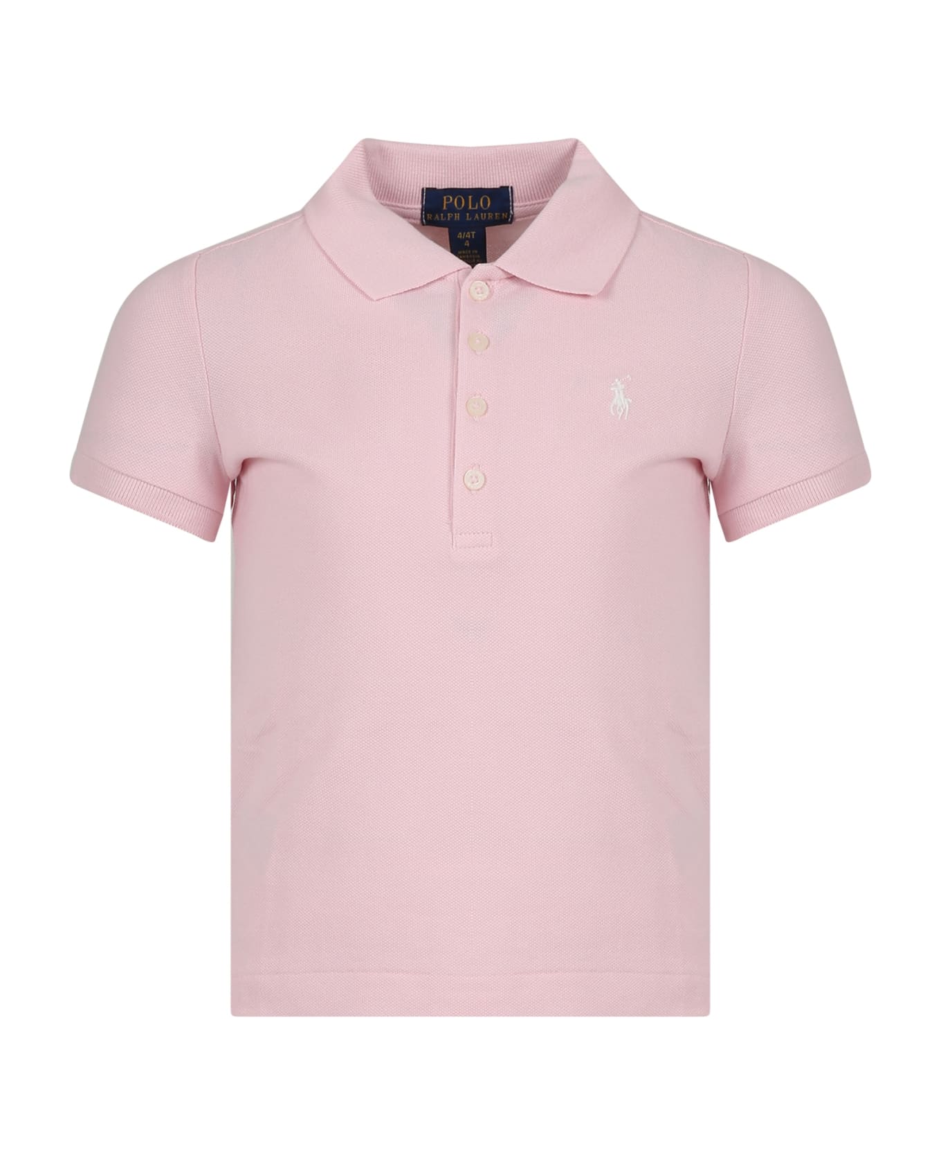 Ralph Lauren Pink Polo For Girl With Pony - Pink
