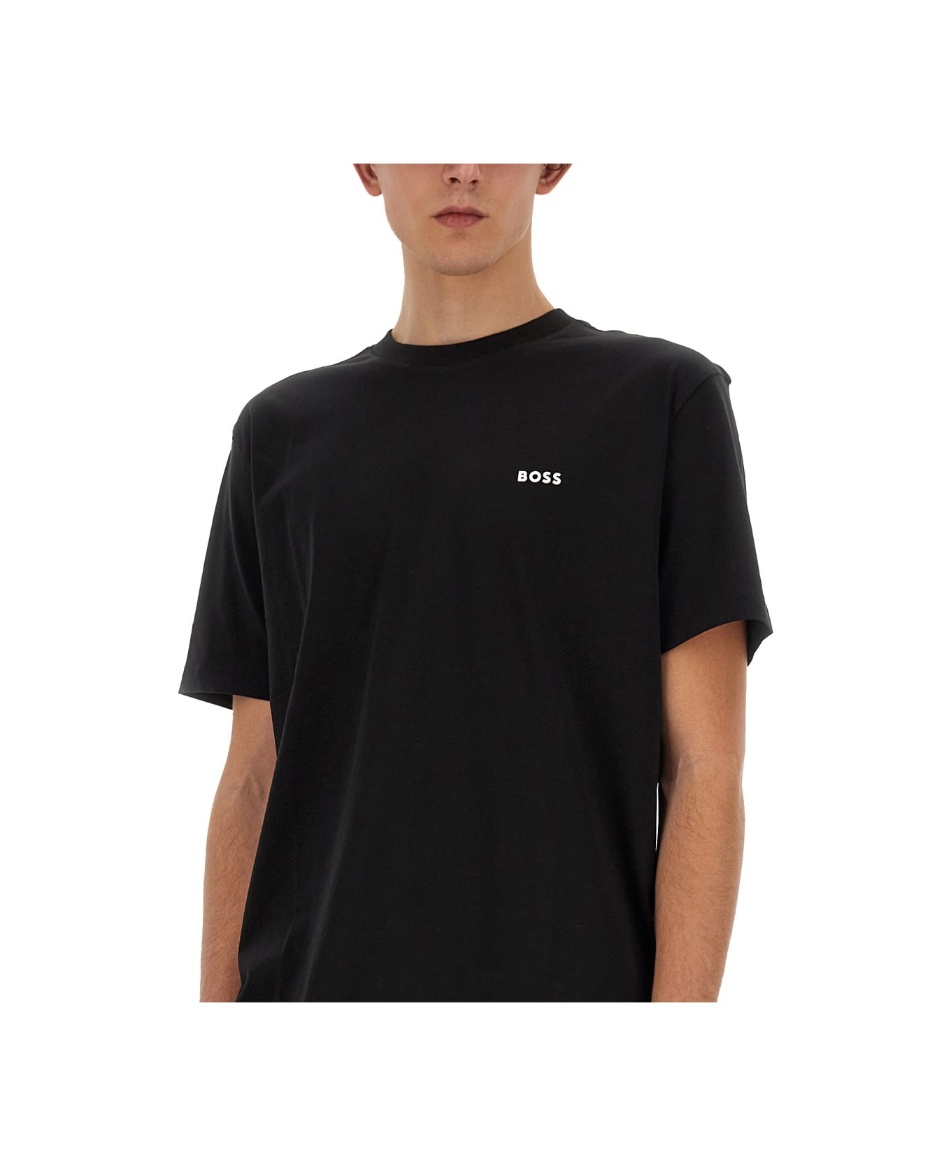 Hugo Boss T-shirt With Logo - BLACK