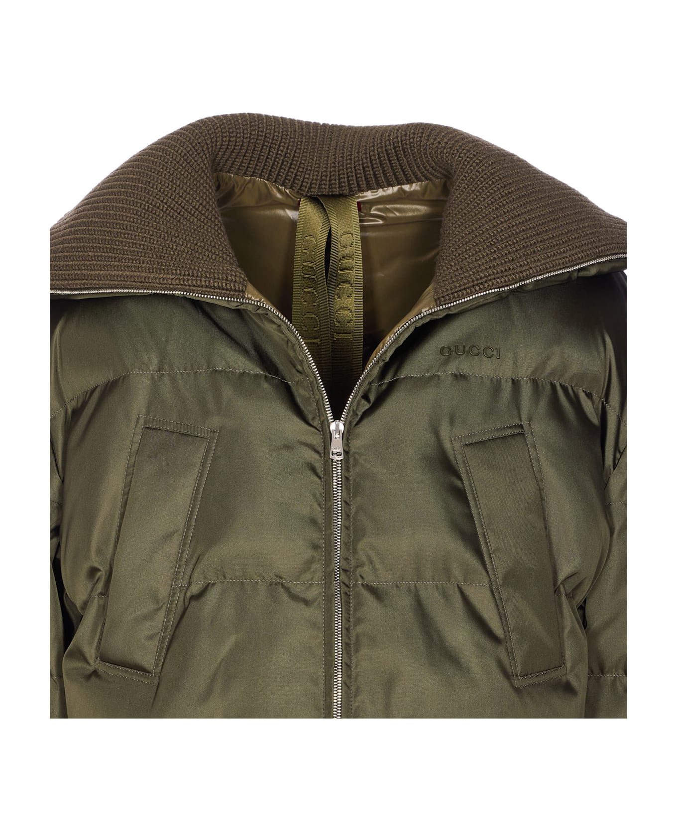 Gucci Cropped Bomber - Green