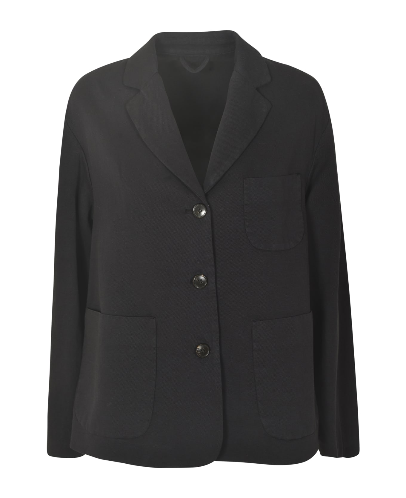Kiltie Patched Pocket Buttoned Jacket - Black ブレザー