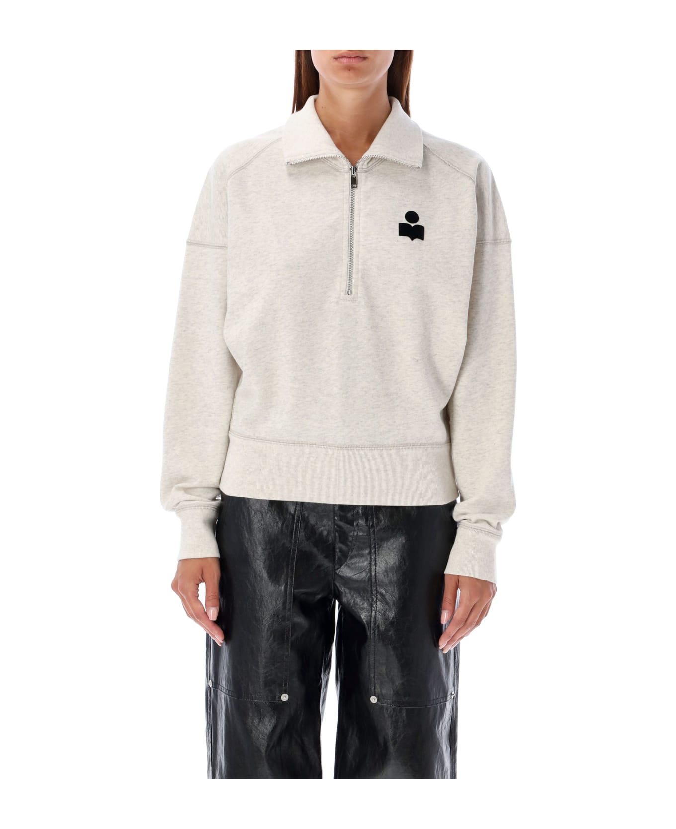 Marant Étoile Ross Half Zip Sweatshirt - ECRU